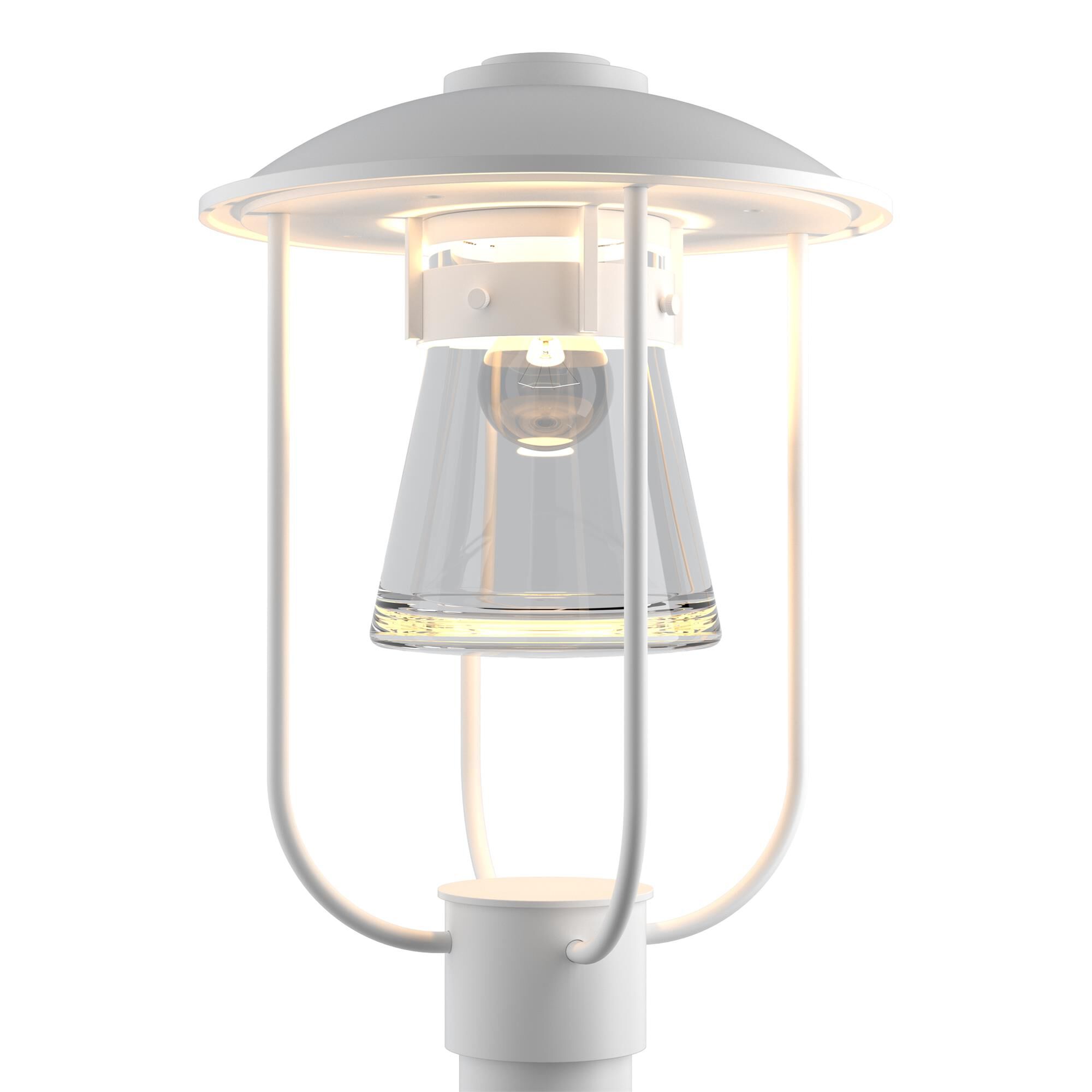 Shown in Coastal White finish and Clear glass