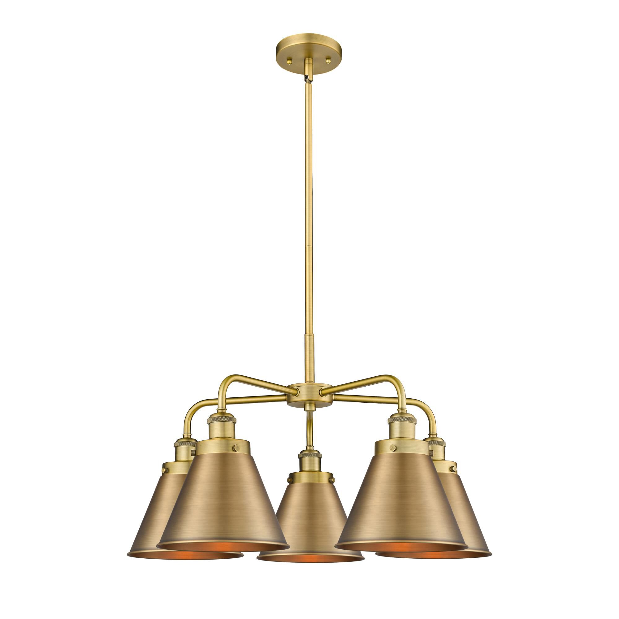 Shown in Brushed Brass finish and Brushed Brass shade