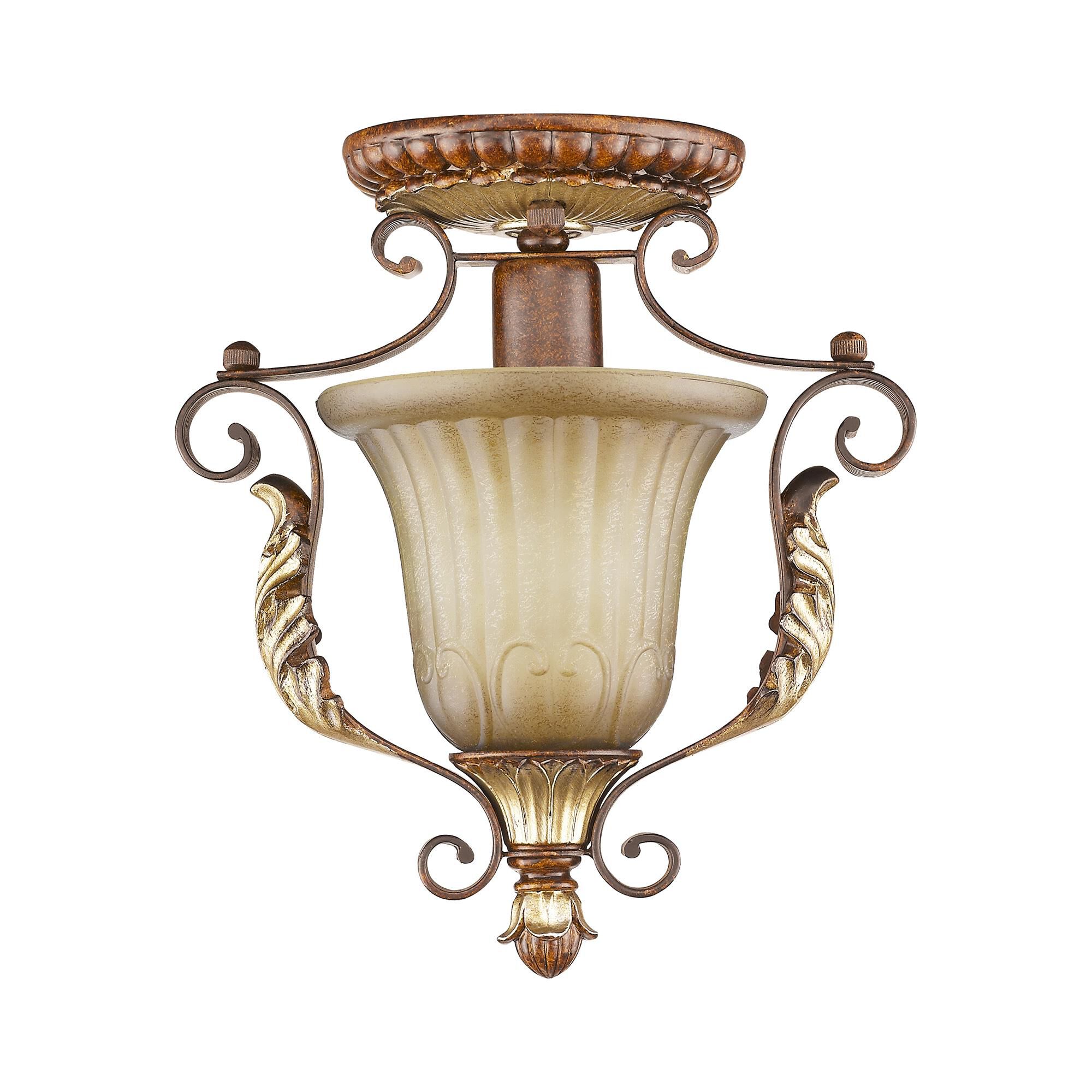 Villa Verona 10 Inch 1 Light Semi Flush Mount by Livex Lighting