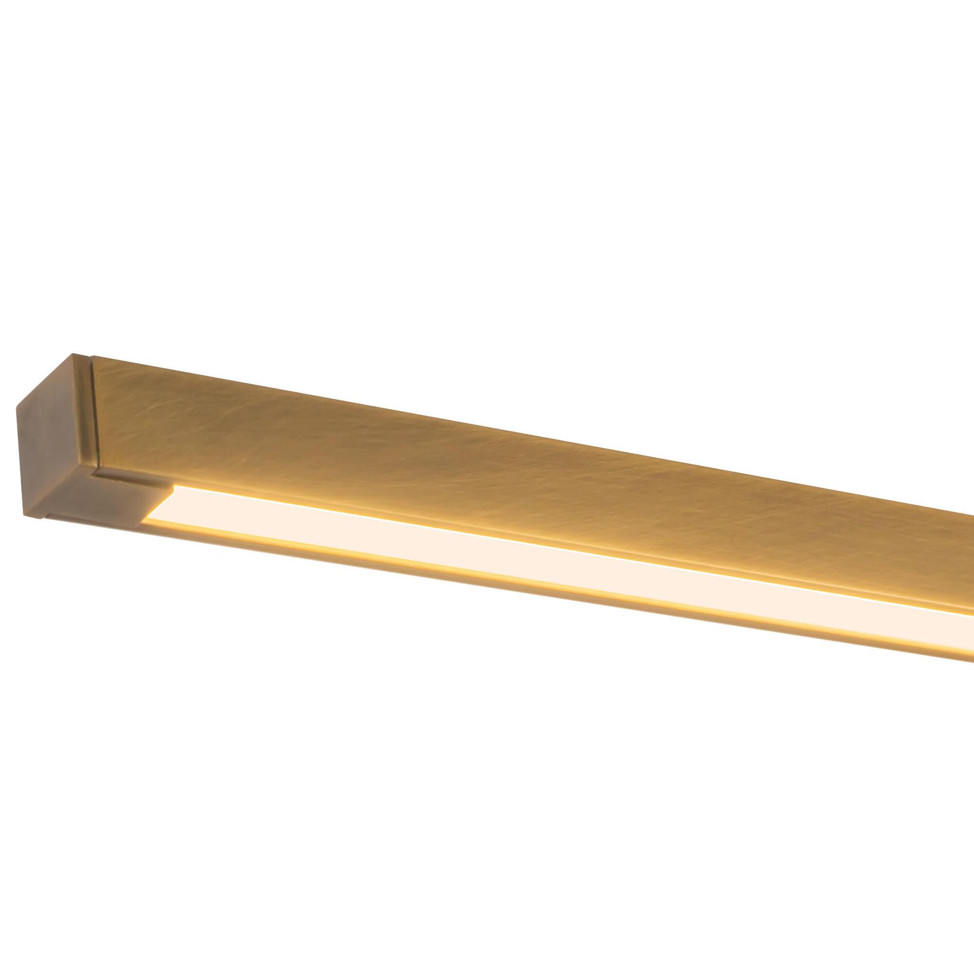 Shown in Vintage Brass finish and White Acrylic Diffuser glass