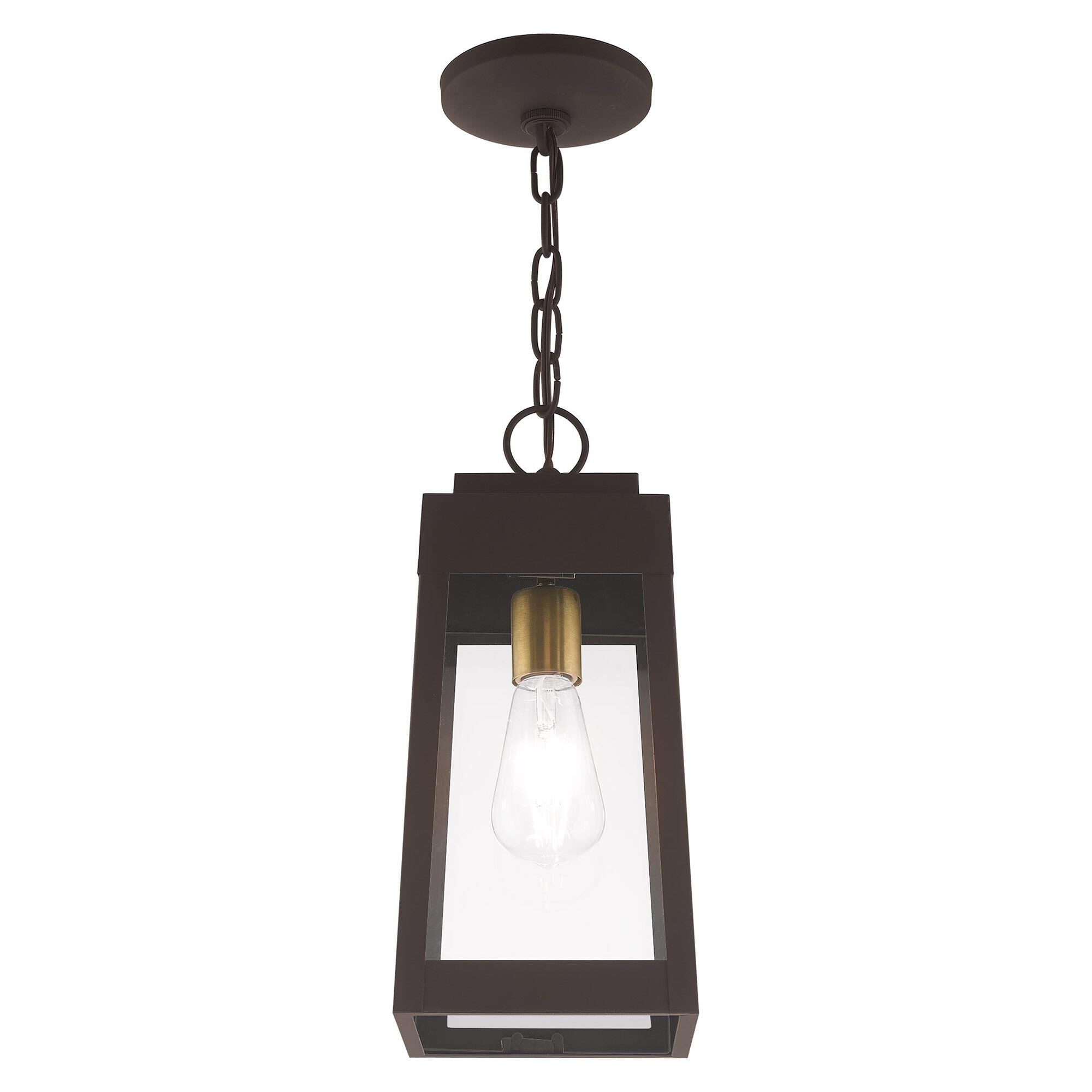 Oslo 14 Inch Tall 1 Light Outdoor Hanging Lantern by Livex Lighting