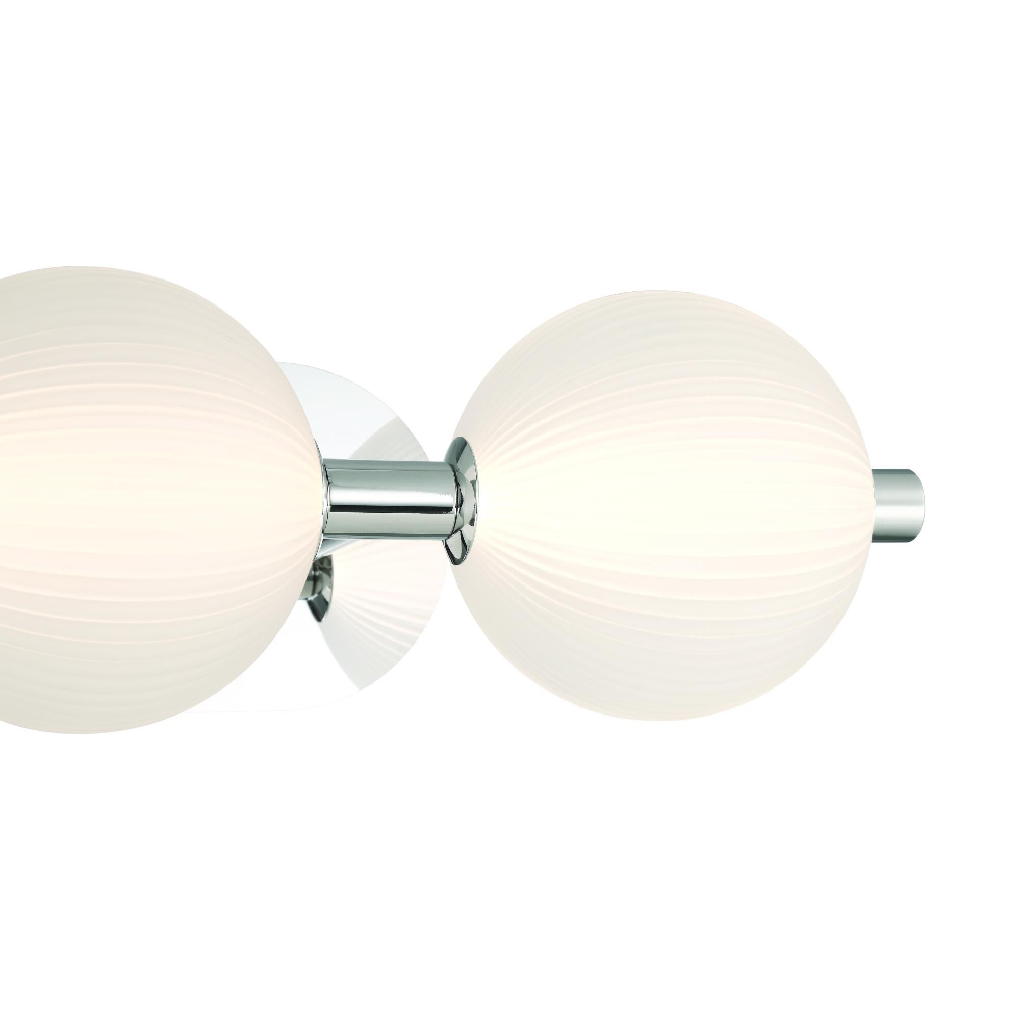 Shown in Nickel finish and Opal Ribbed  glass