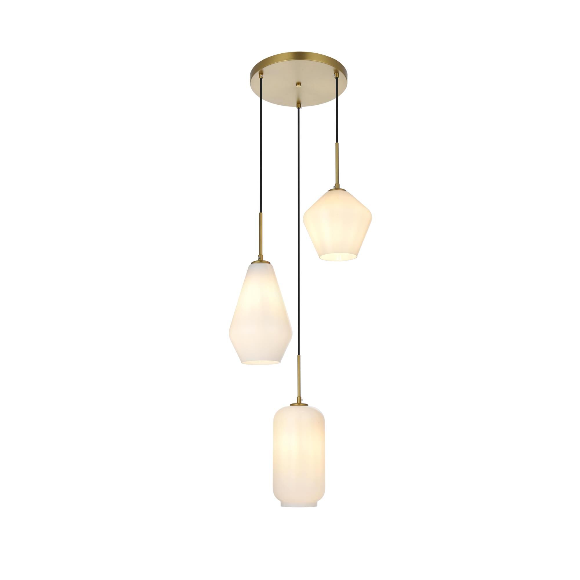 Gene 17 Inch Multi Light Pendant by Elegant Lighting