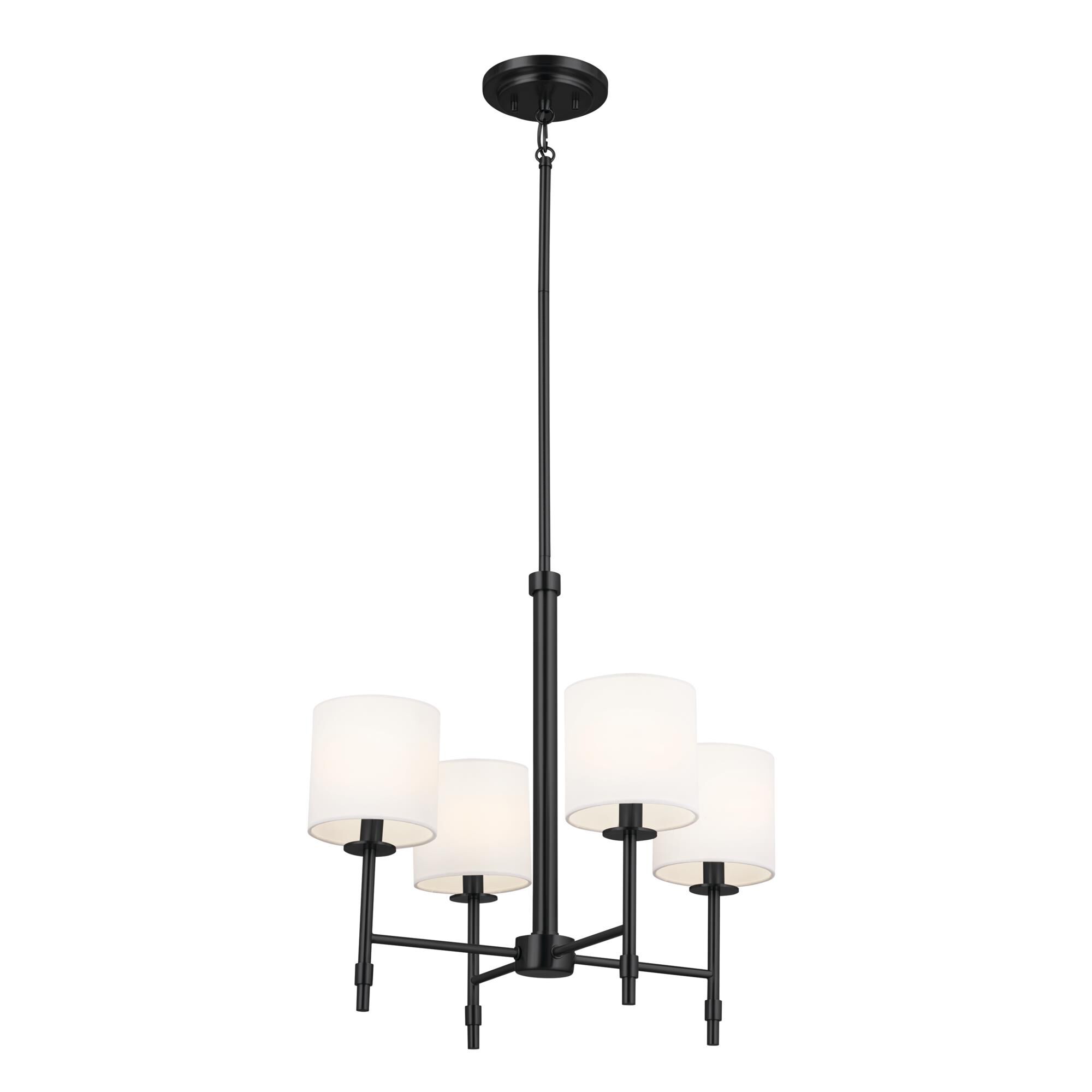 Shown in Black finish and Fabric and Drum shade