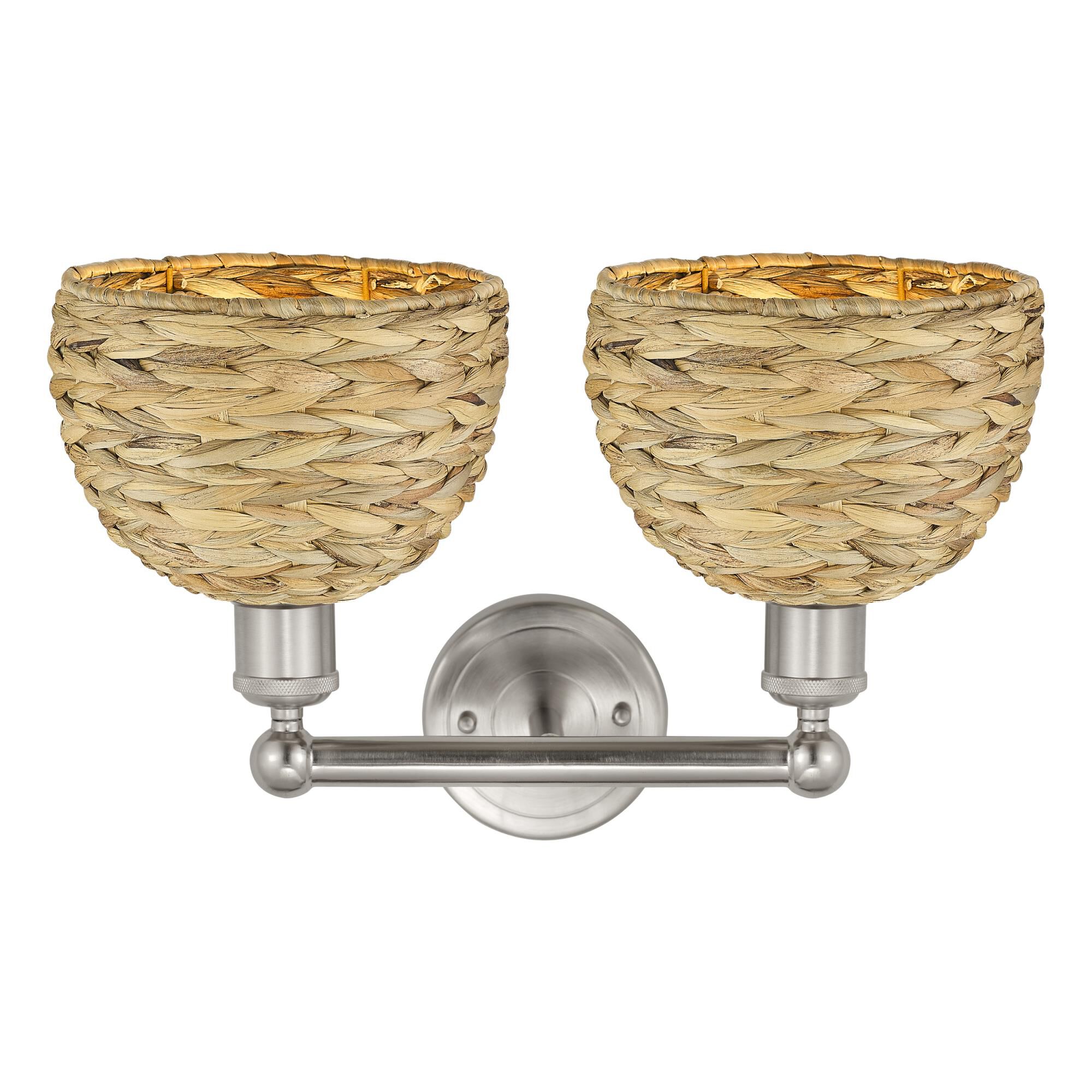 Bruno Marashlian Woven Rattan 17 Inch Bath Vanity Light by Innovations Lighting