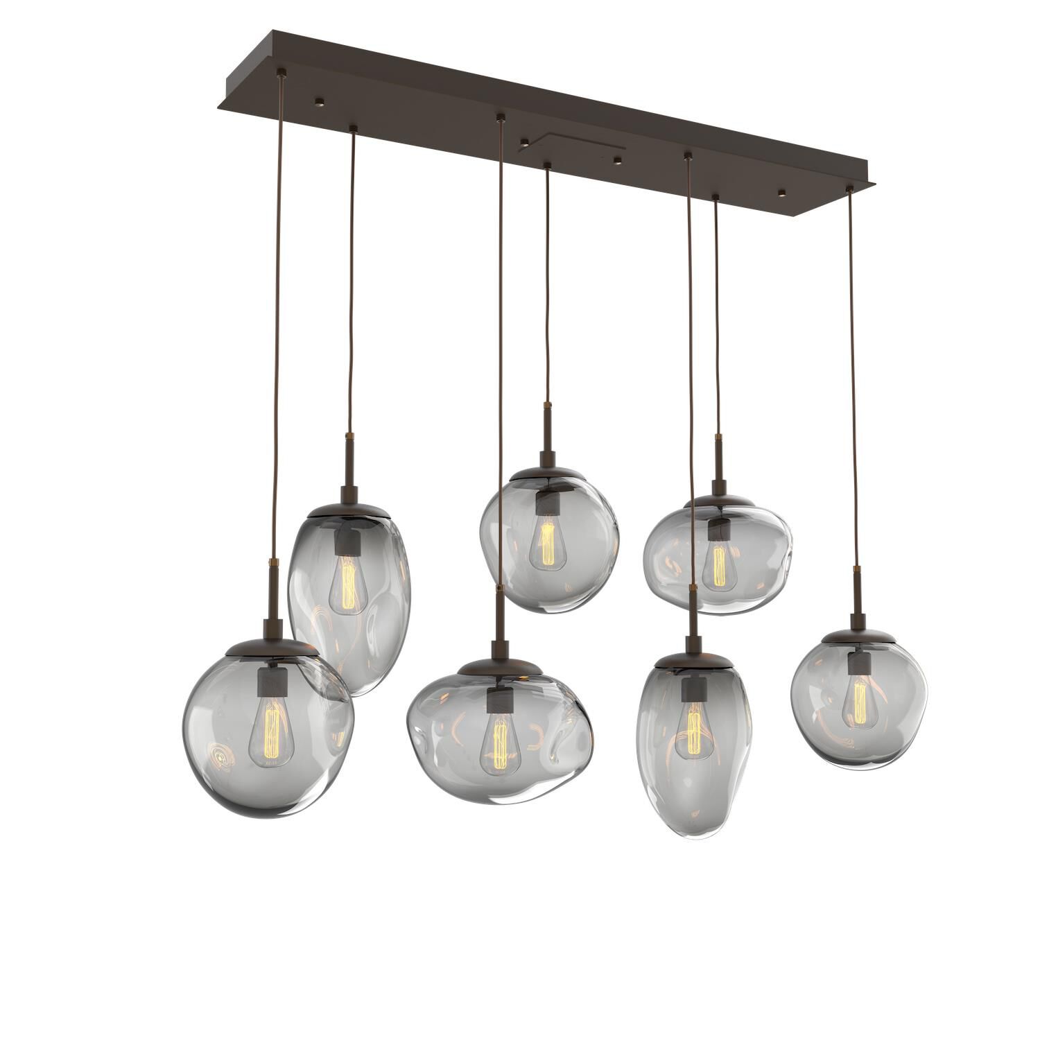 Levi Wilson Nebula 50 Inch 7 Light Linear Suspension Light by Hammerton Studio