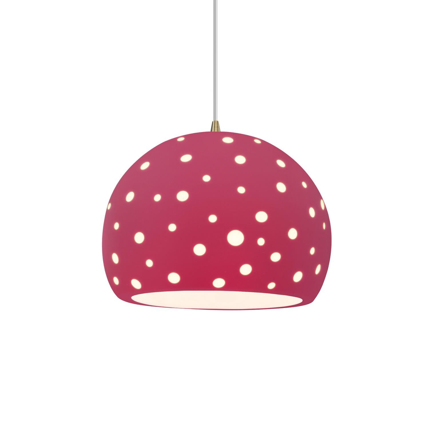 Perforated Globe 12 Inch Large Pendant by Justice Design Group