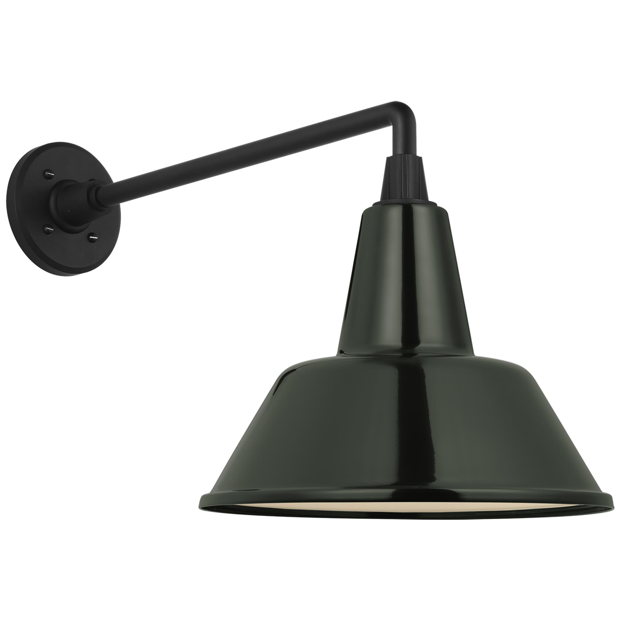 Shown in Matte Black finish and Green shade