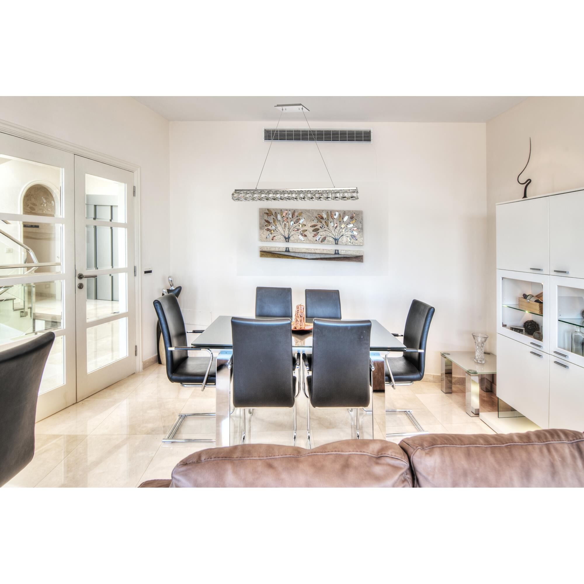 Valetta 48 Inch 1 Light LED Linear Suspension Light by Elegant Lighting