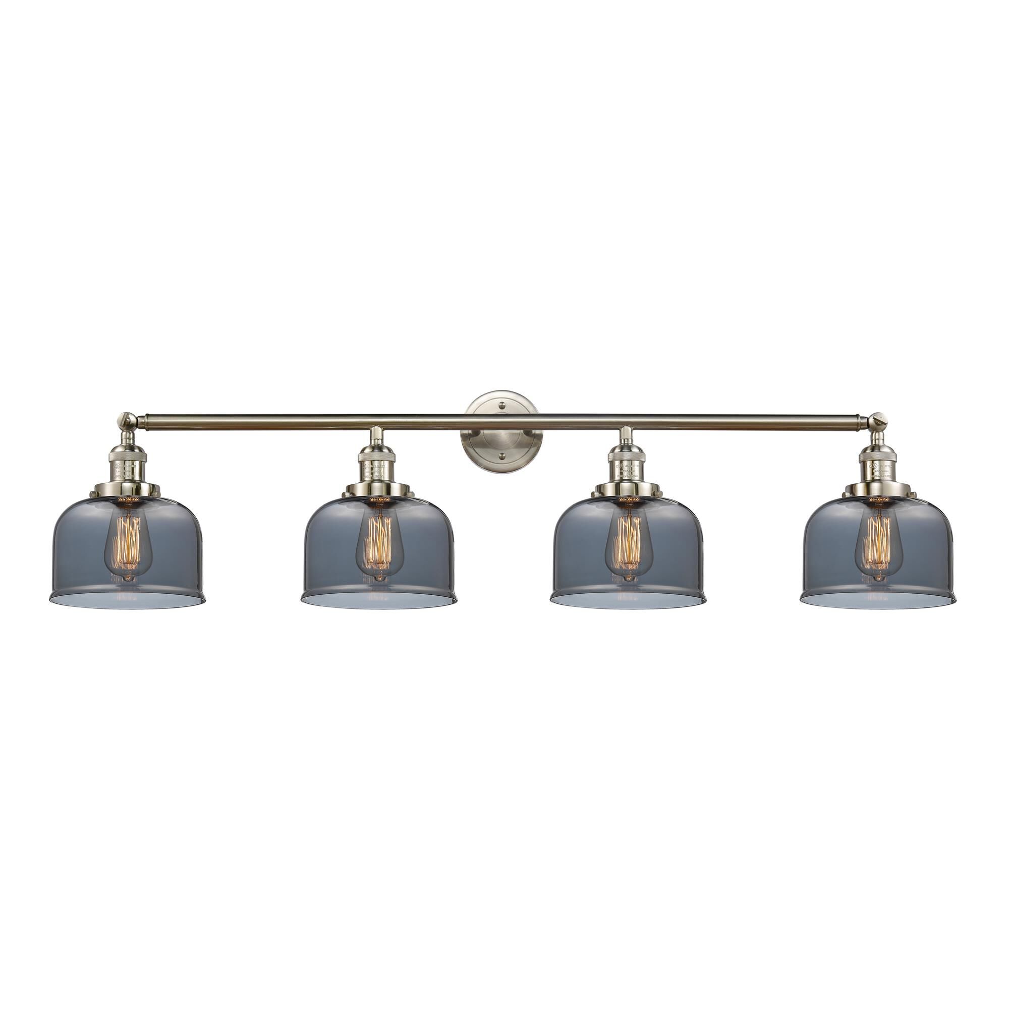 Shown in Brushed Satin Nickel finish and Plated Smoked glass