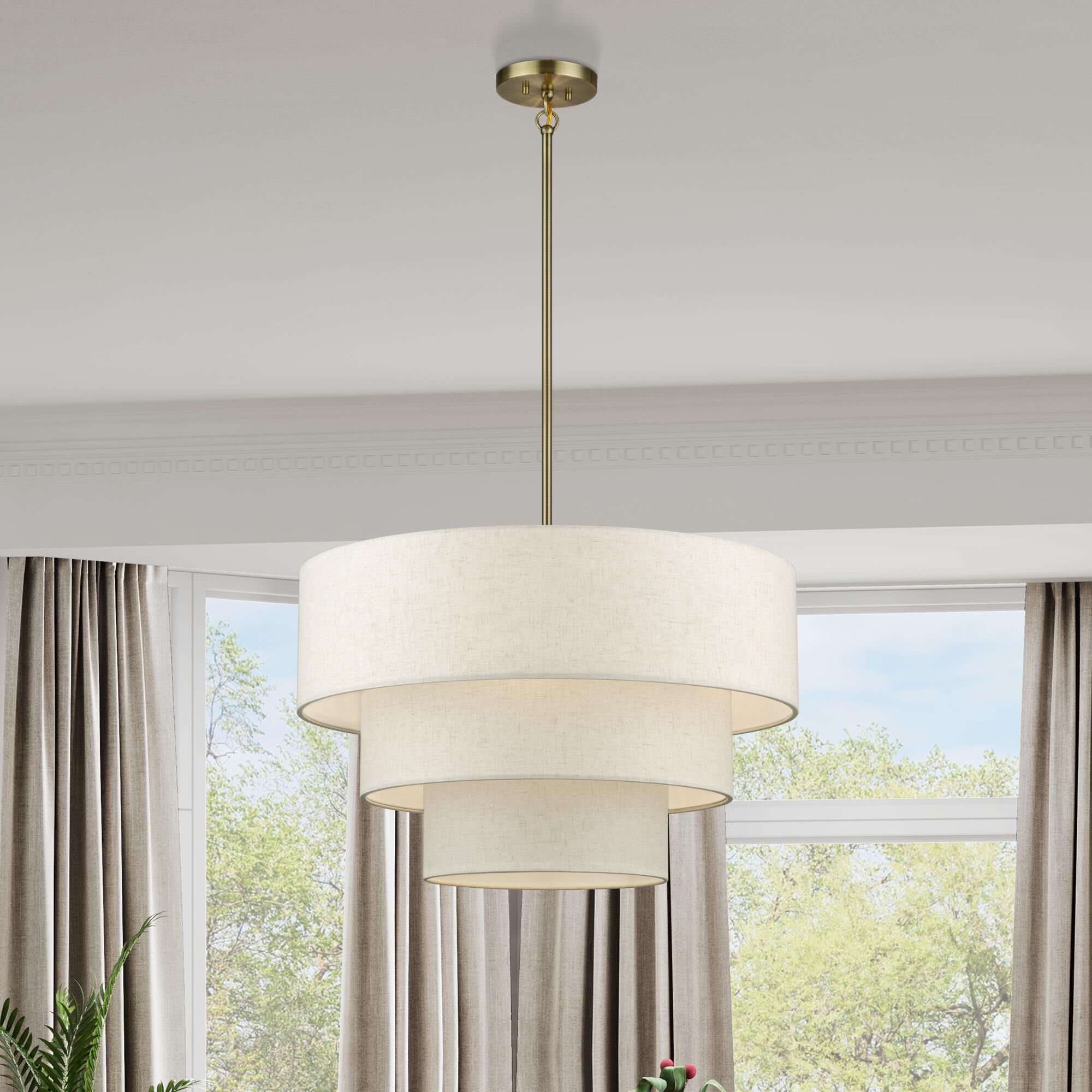 Manorwood 28 Inch Large Pendant by Livex Lighting