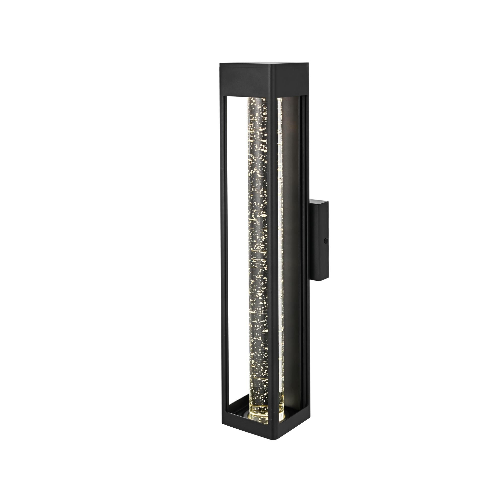 Shown in Black finish and Clear glass