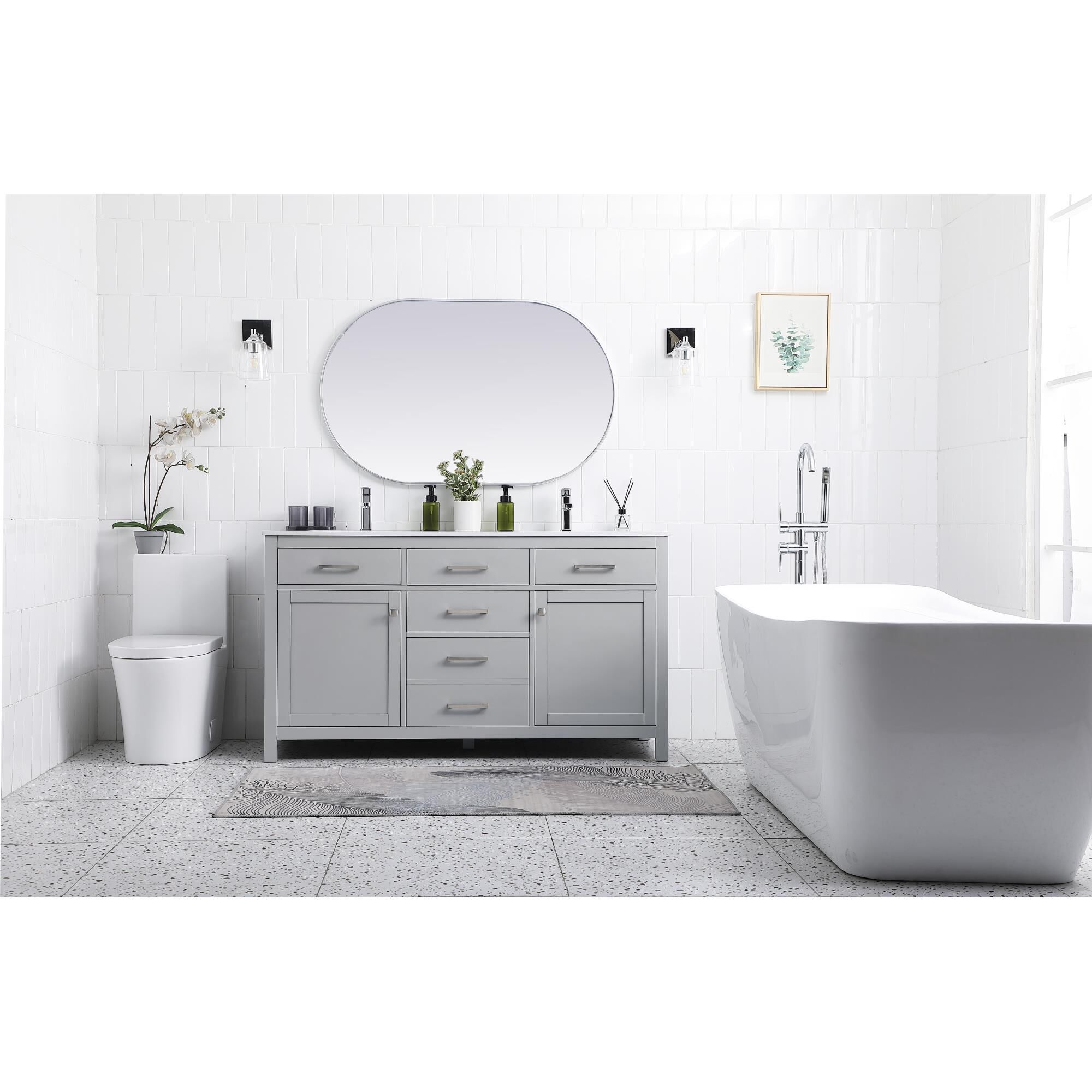 Lewis 60 Inch Bath Vanity by Elegant Decor
