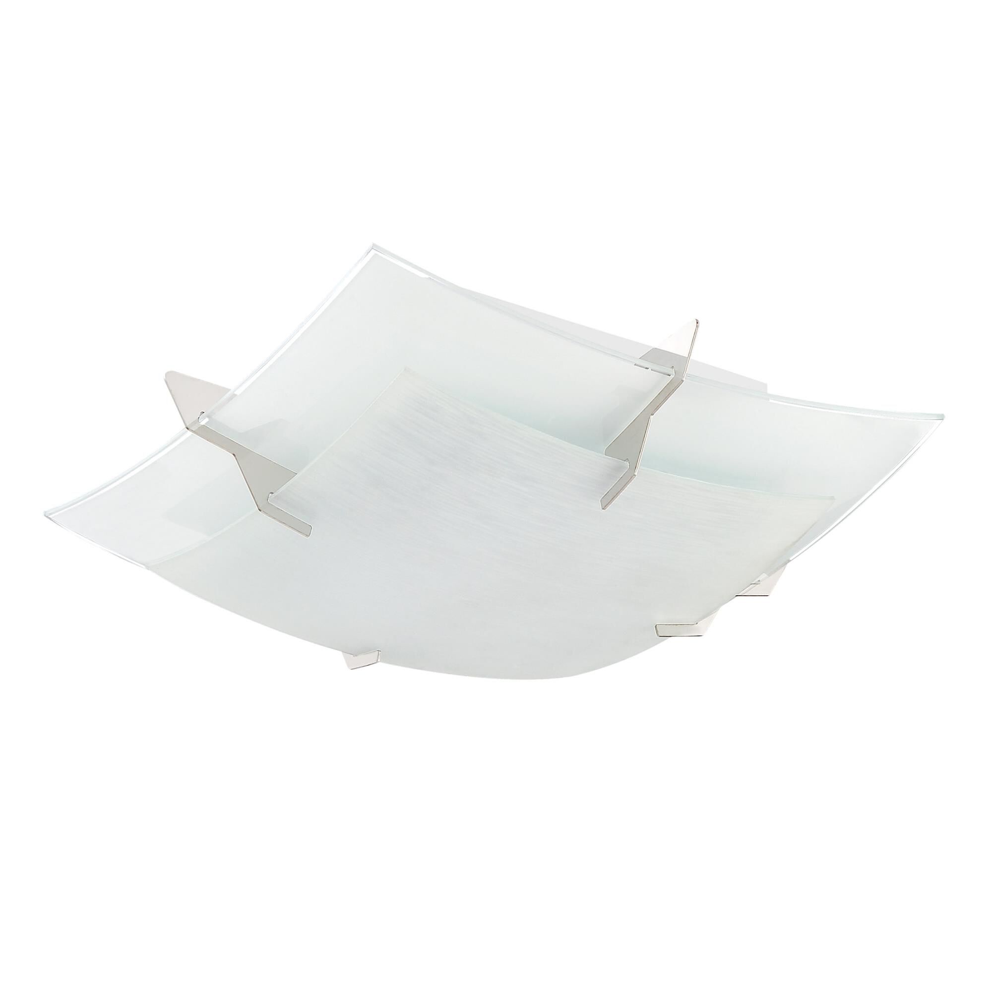 Shown in Polished Chrome finish and Frosted Panel With White Painted, White Painted Panel glass