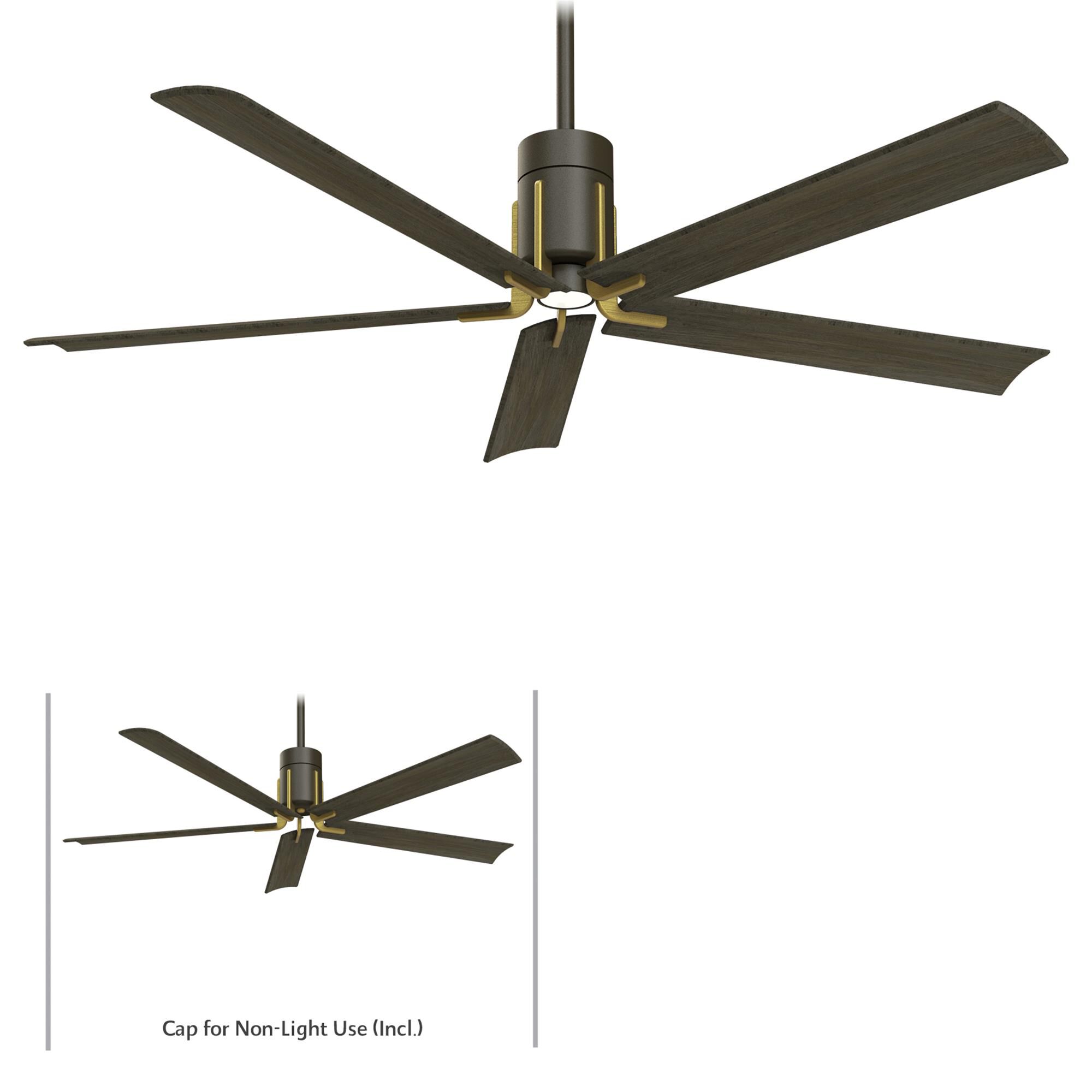 Clean 60 Inch Ceiling Fan with Light Kit,