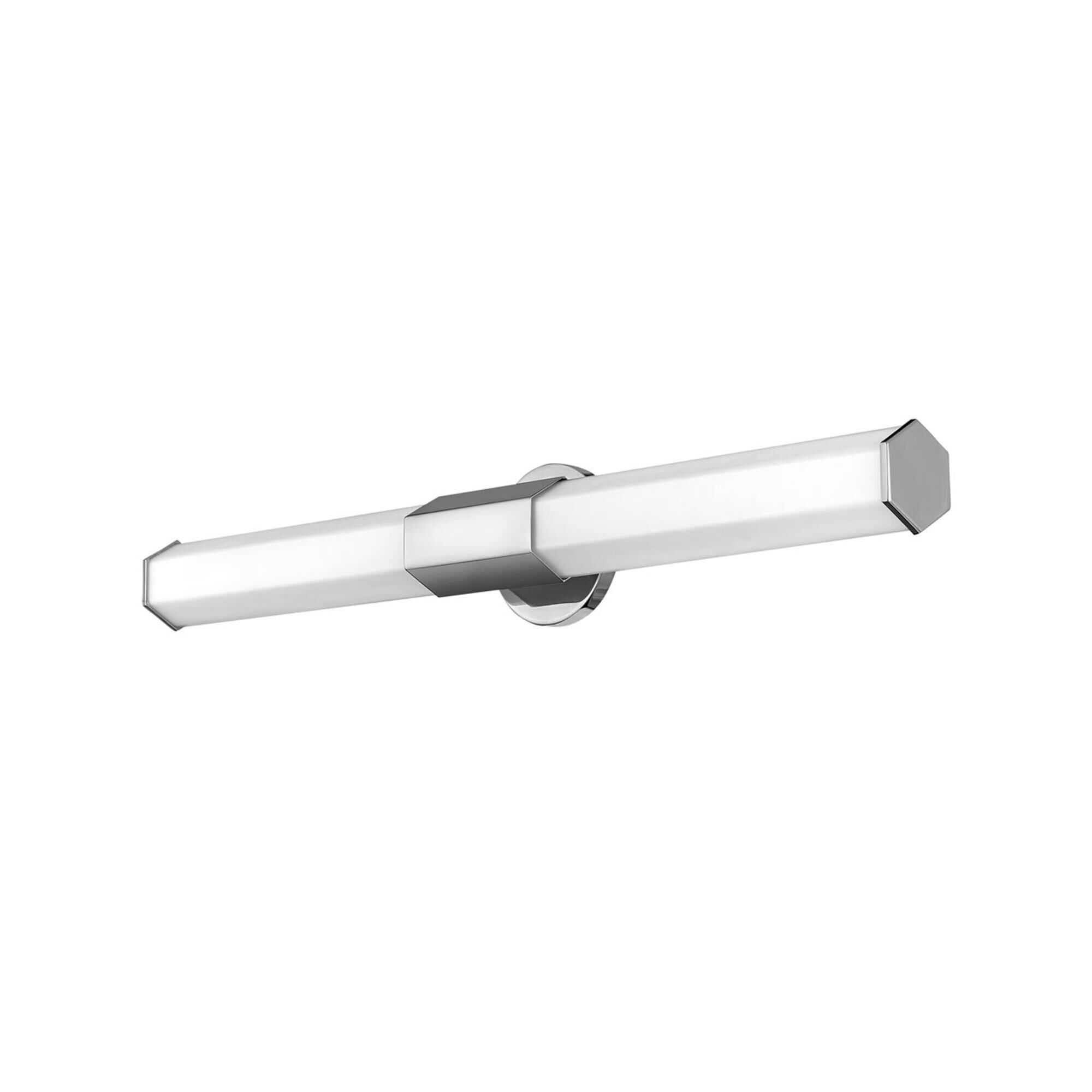 Shown in Polished Nickel finish and Etched glass