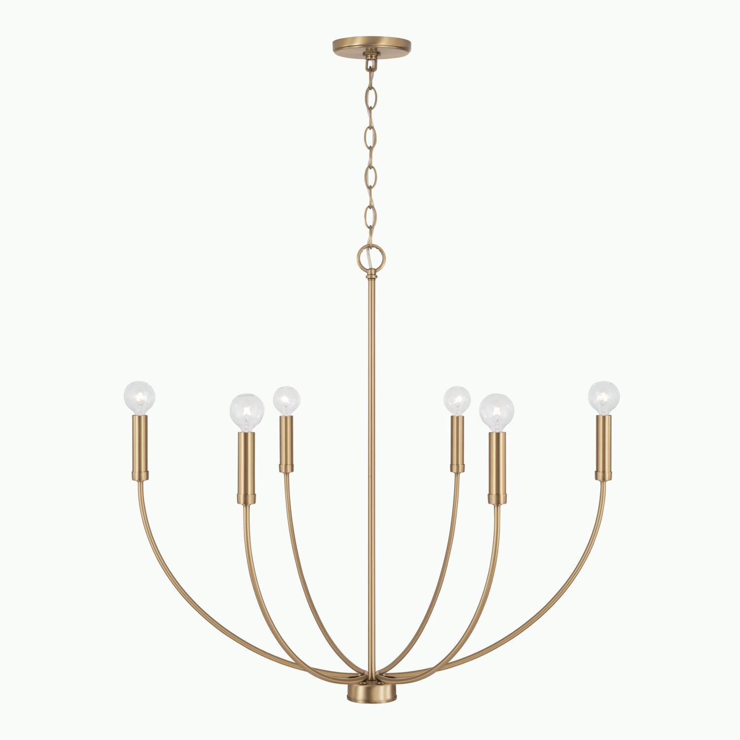 Ansley 30.25 Inch 6 Light Chandelier by Homeplace by Capital Lighting Fixture Company