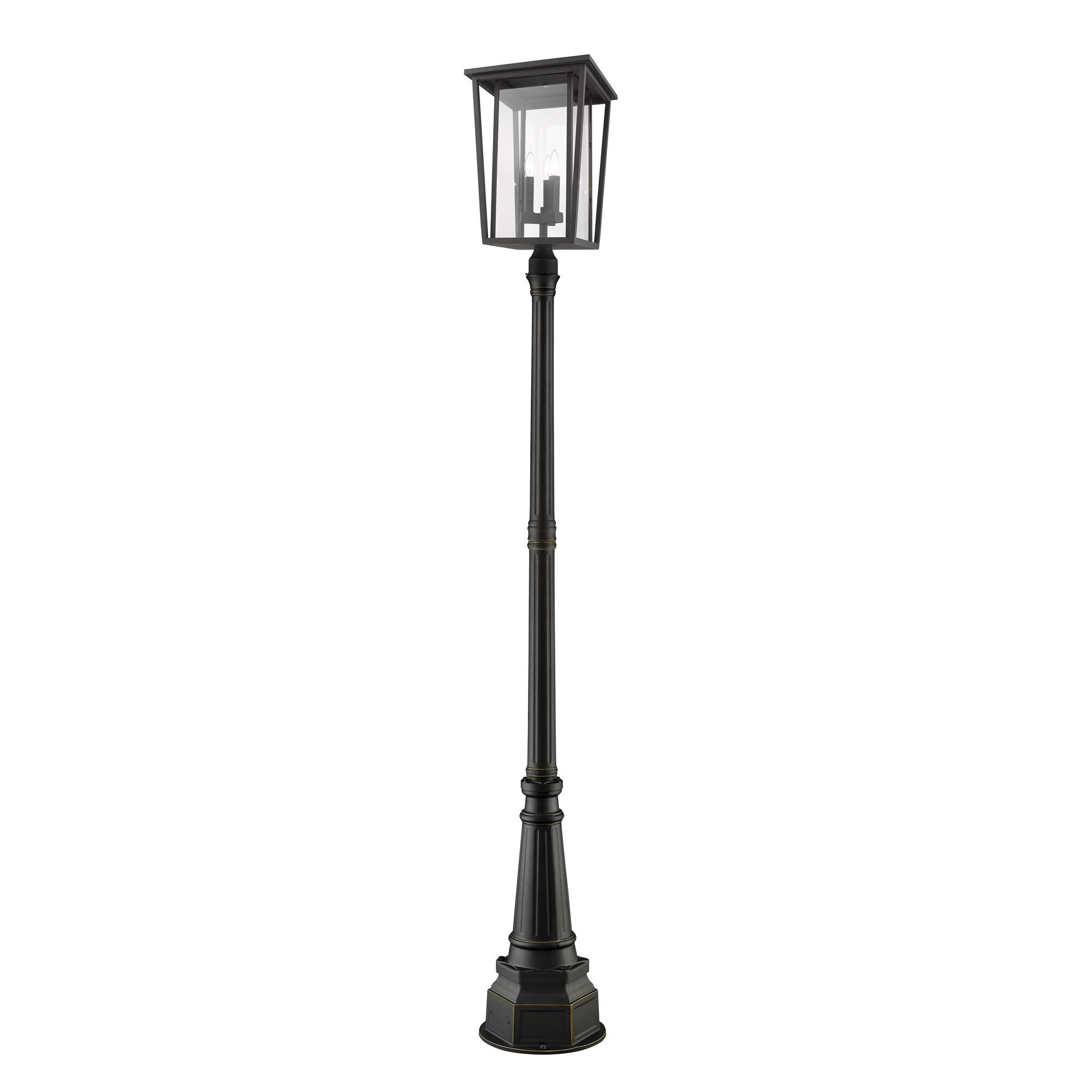 Seoul 105 Inch Tall 3 Light Outdoor Post Lamp by Z-Lite