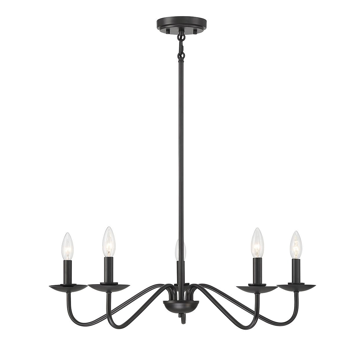 28 Inch 5 Light Chandelier by Meridian Lighting