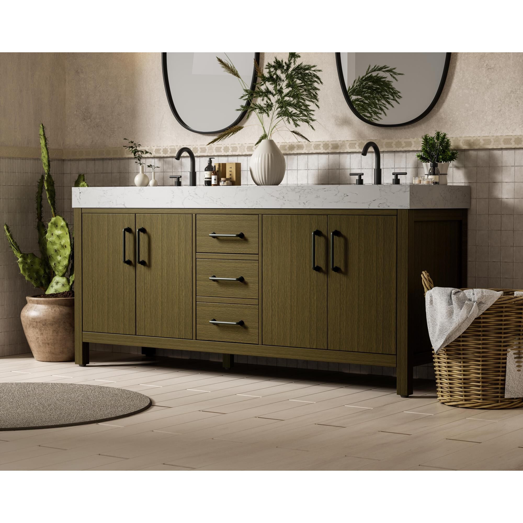 Nathan 72 Inch Bath Vanity by Elegant Dcor