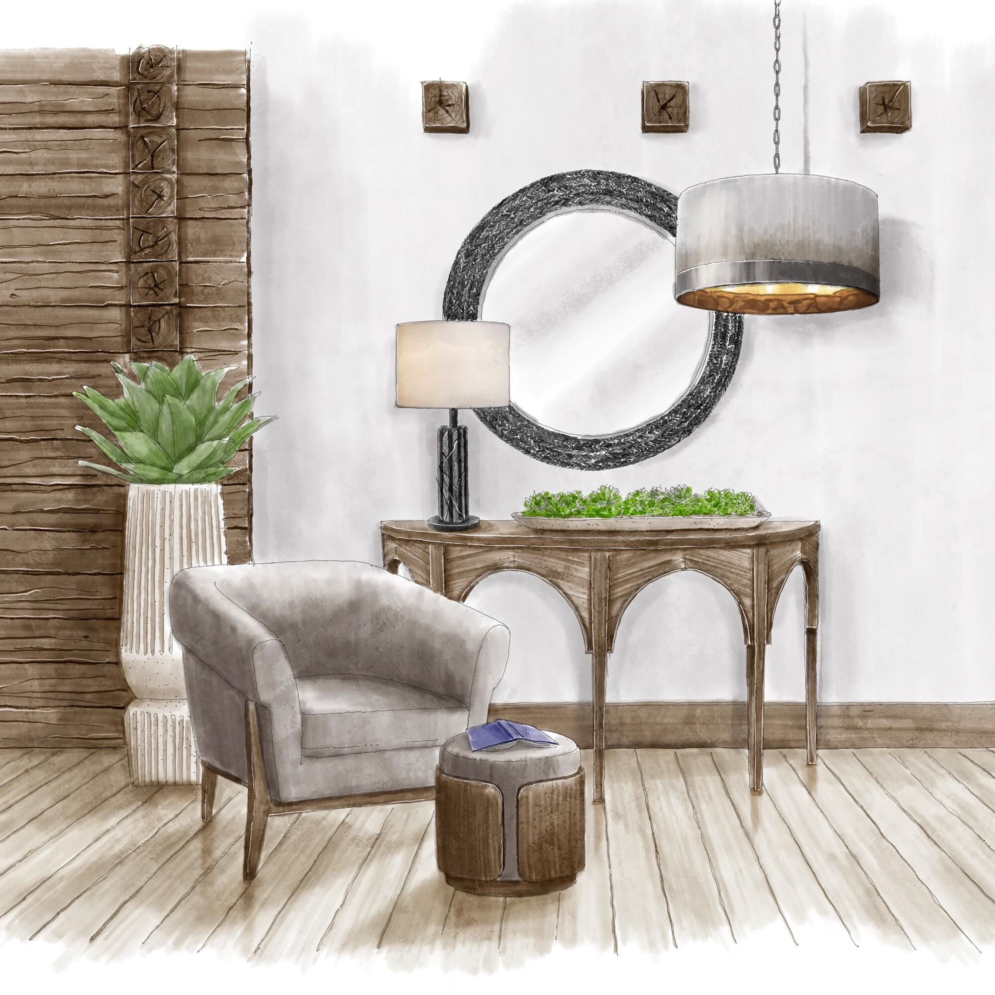 Tamara Day Athena 40 Inch Decorative Mirror by Varaluz