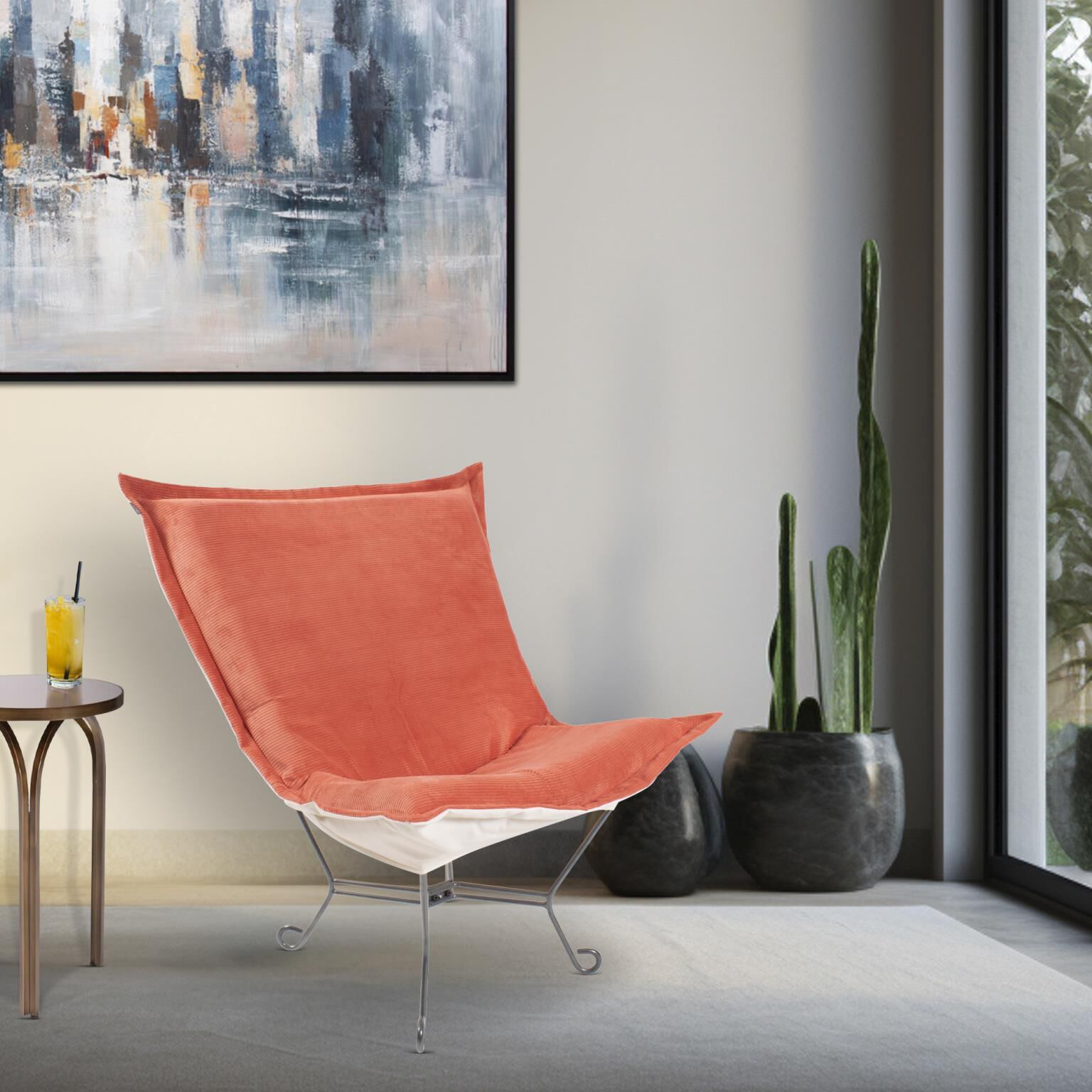 The Pana Puff Accent Chair Cover by Howard Elliott Collection