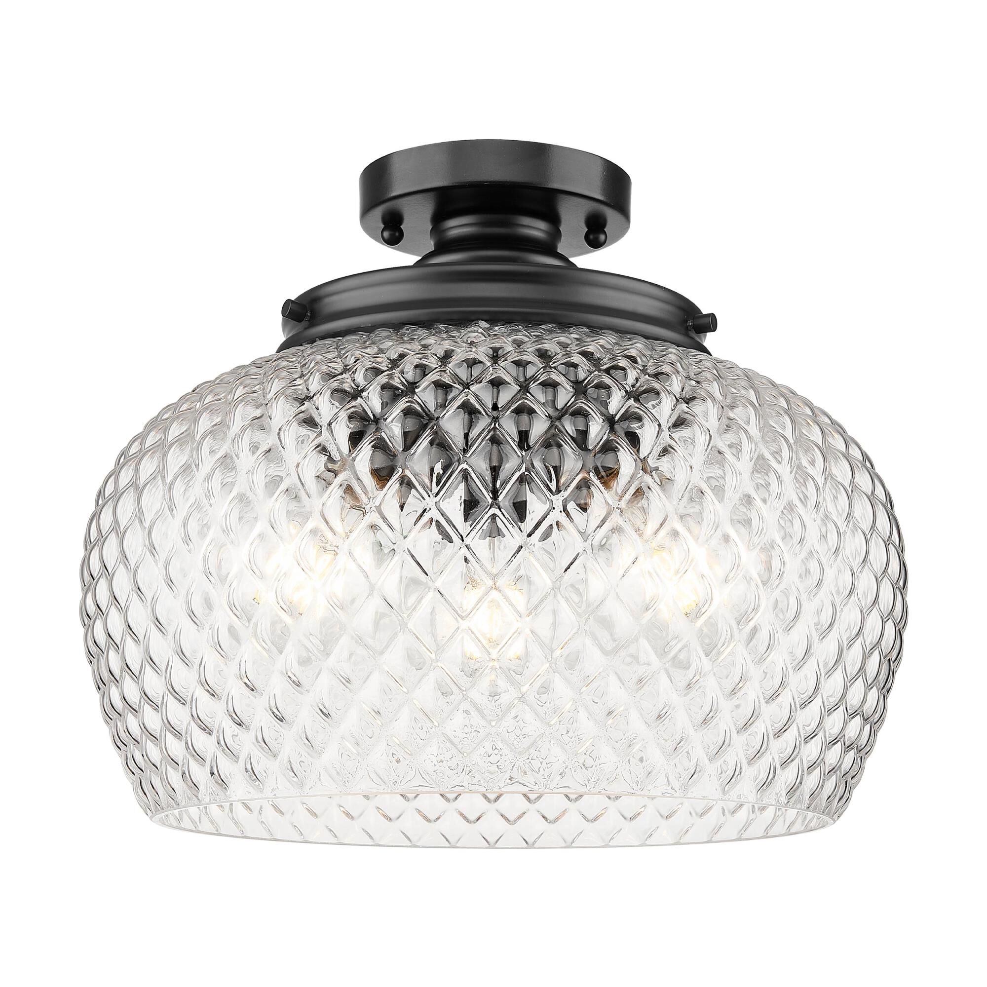 Shown in Matte Blake finish and Clear glass