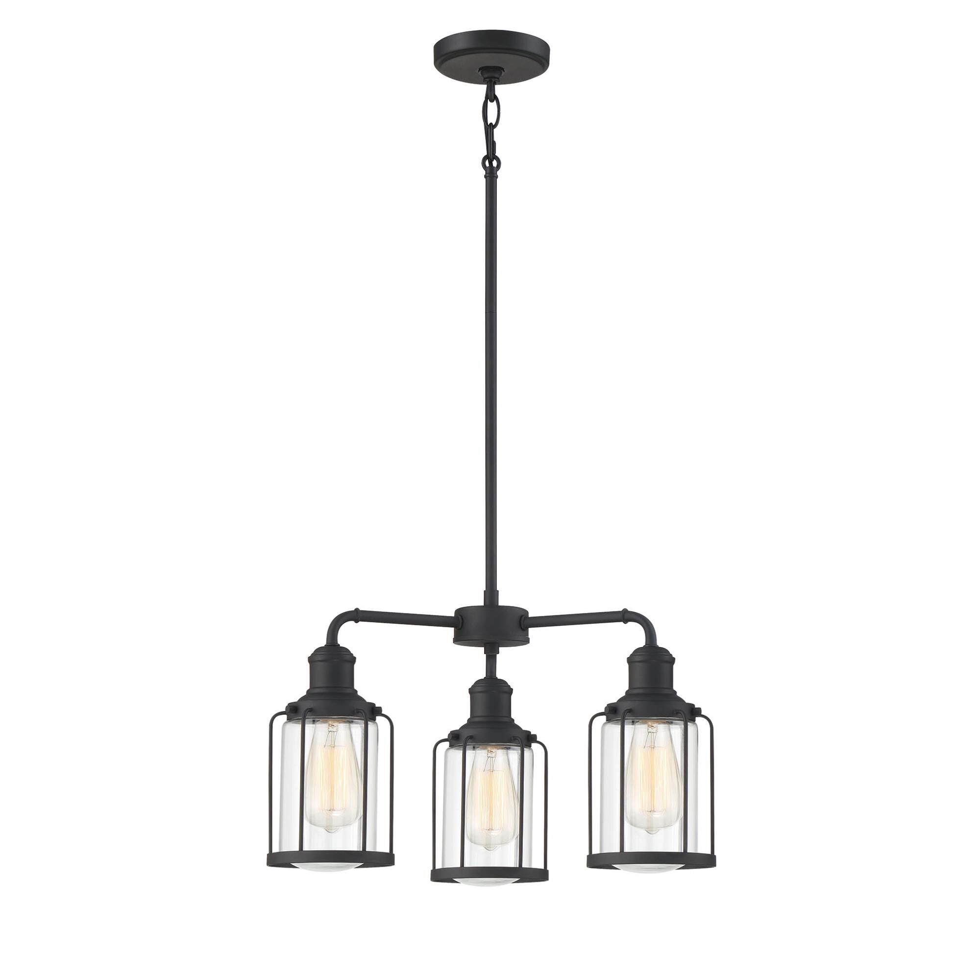 Ludlow 20 Inch 3 Light Mini Chandelier by Quoizel
