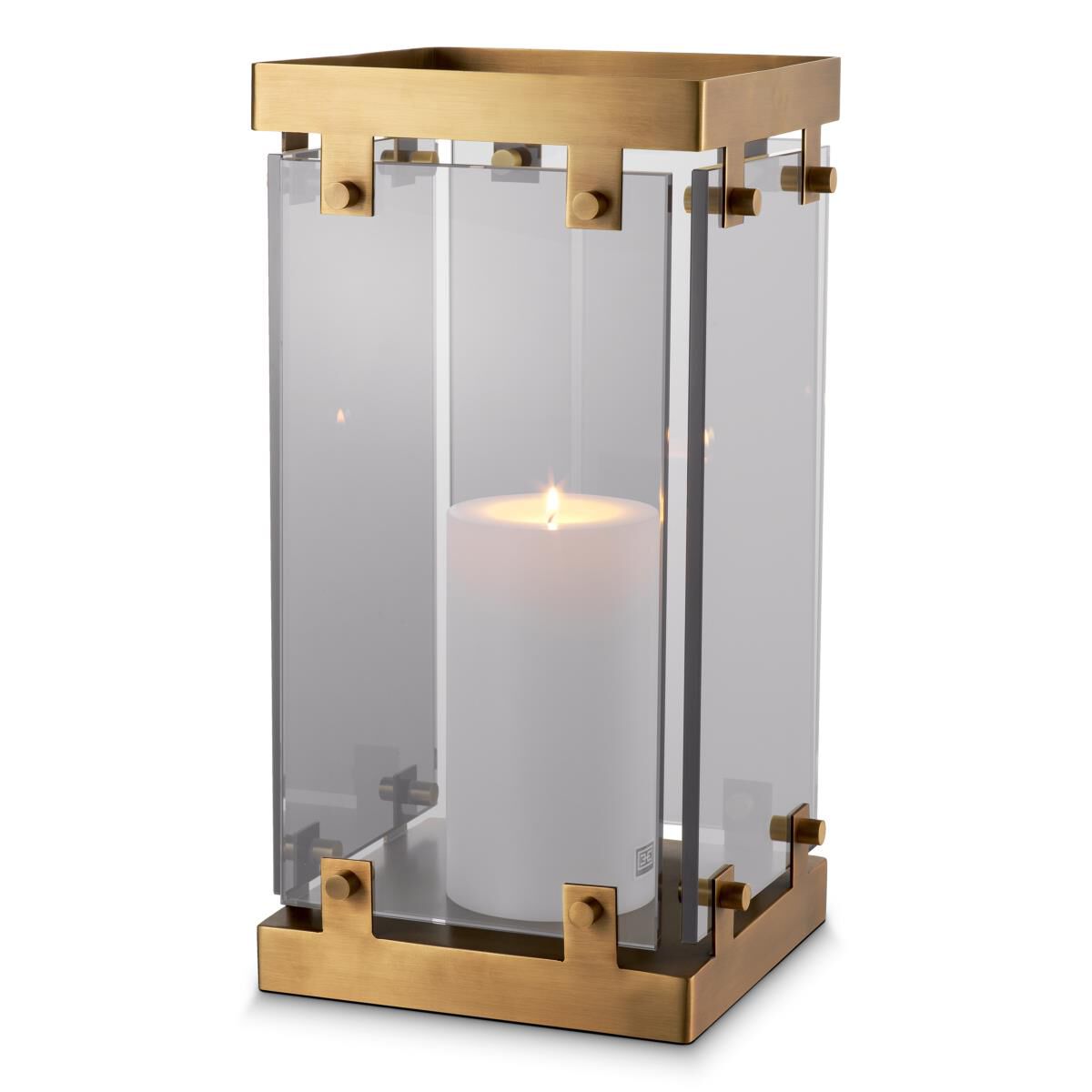 Shown in Antique Brass, Smoke Glass finish