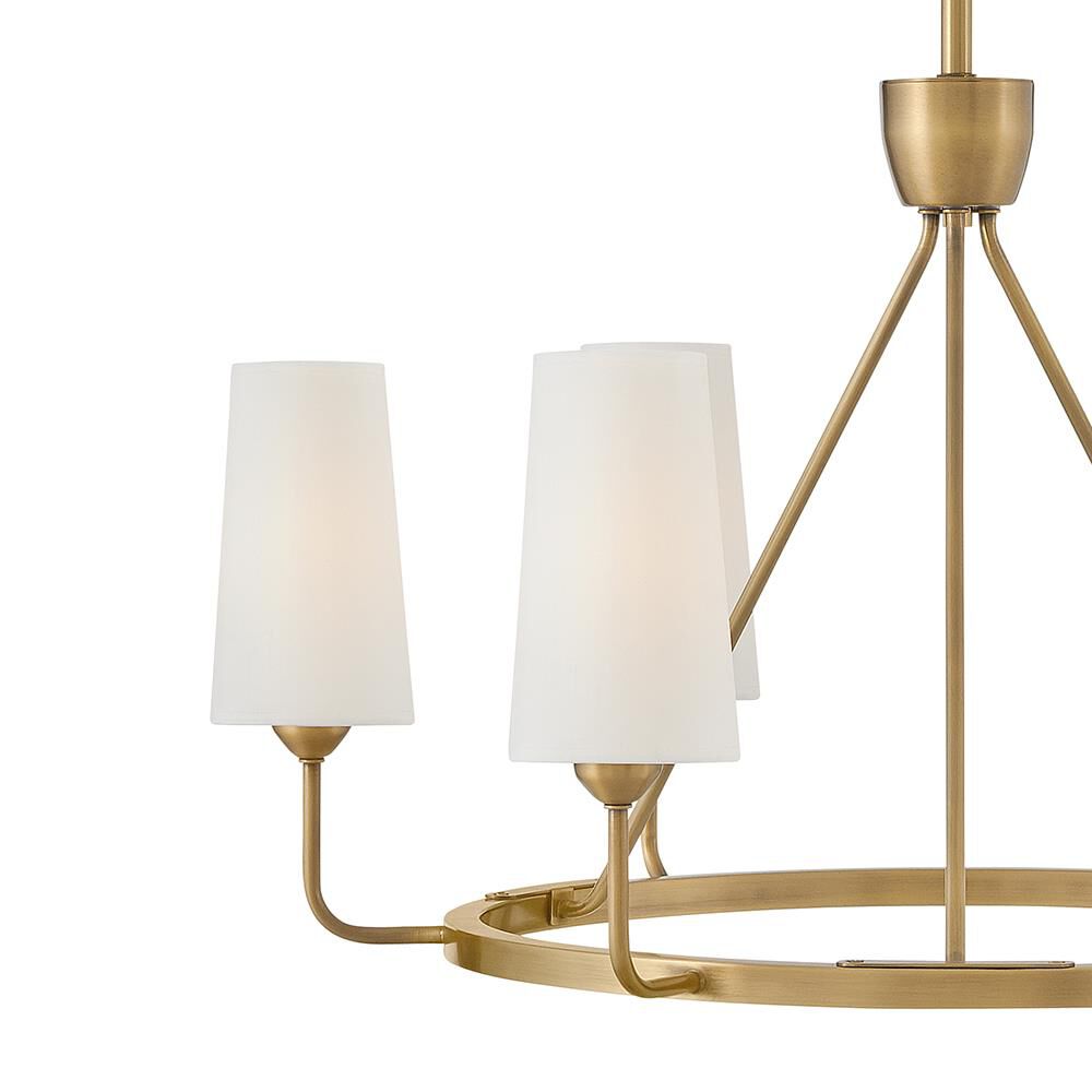 Shown in Heritage Brass finish and Natural Paper shade