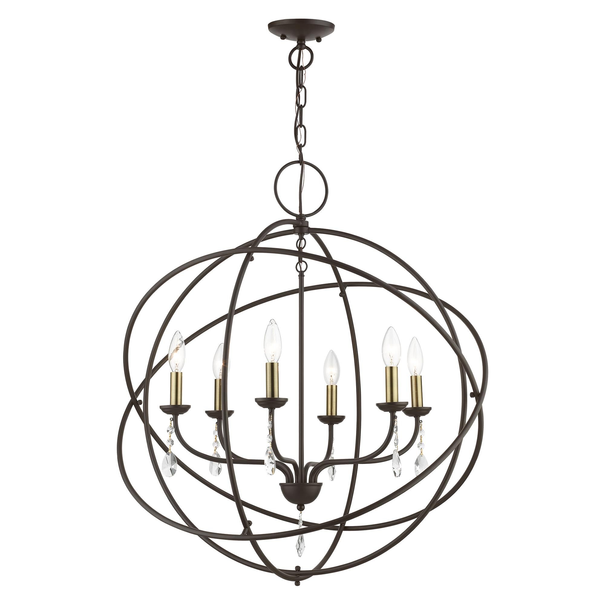 Aria 12 Inch 6 Light Mini Chandelier by Livex Lighting