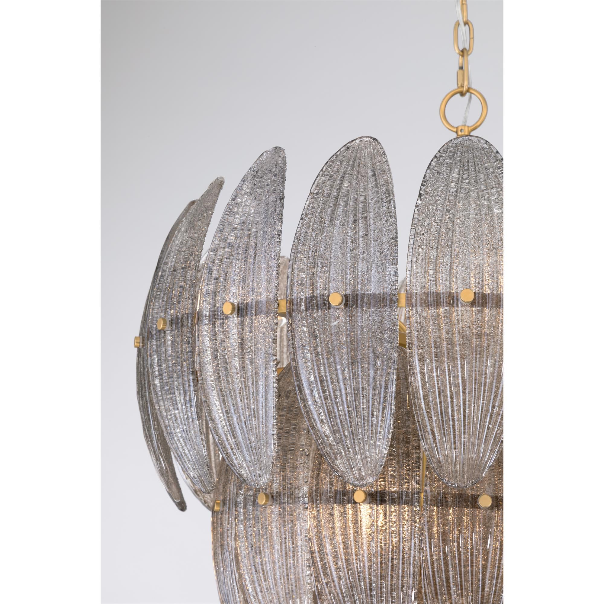 Shown in Legacy Brass finish and Grey Textured shade