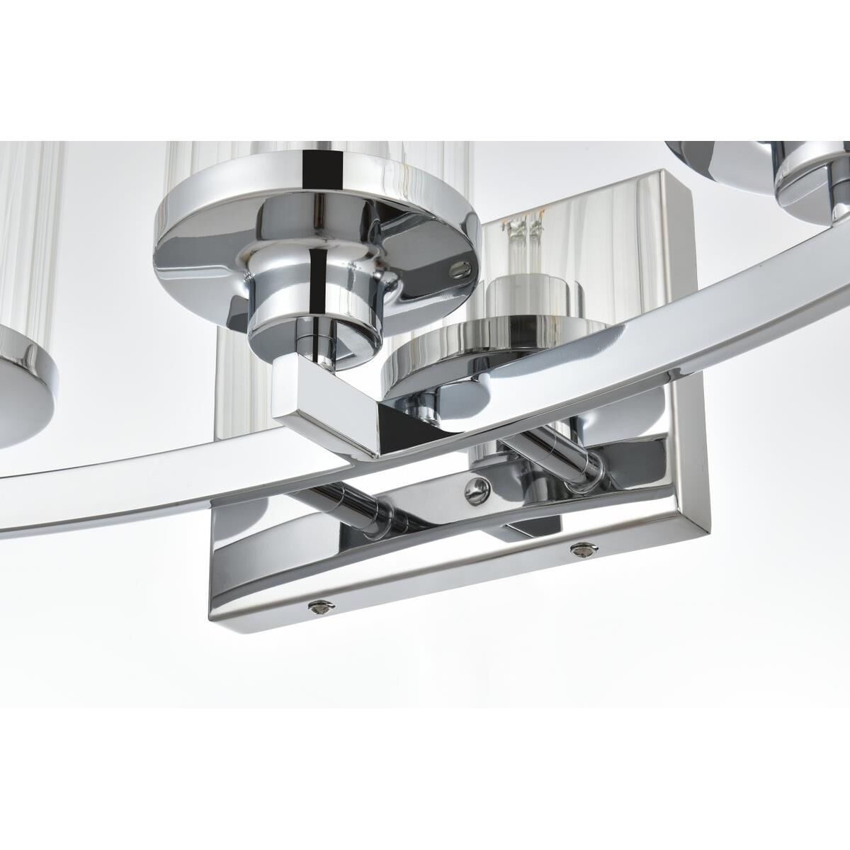 Shown in Chrome  finish and Clear glass