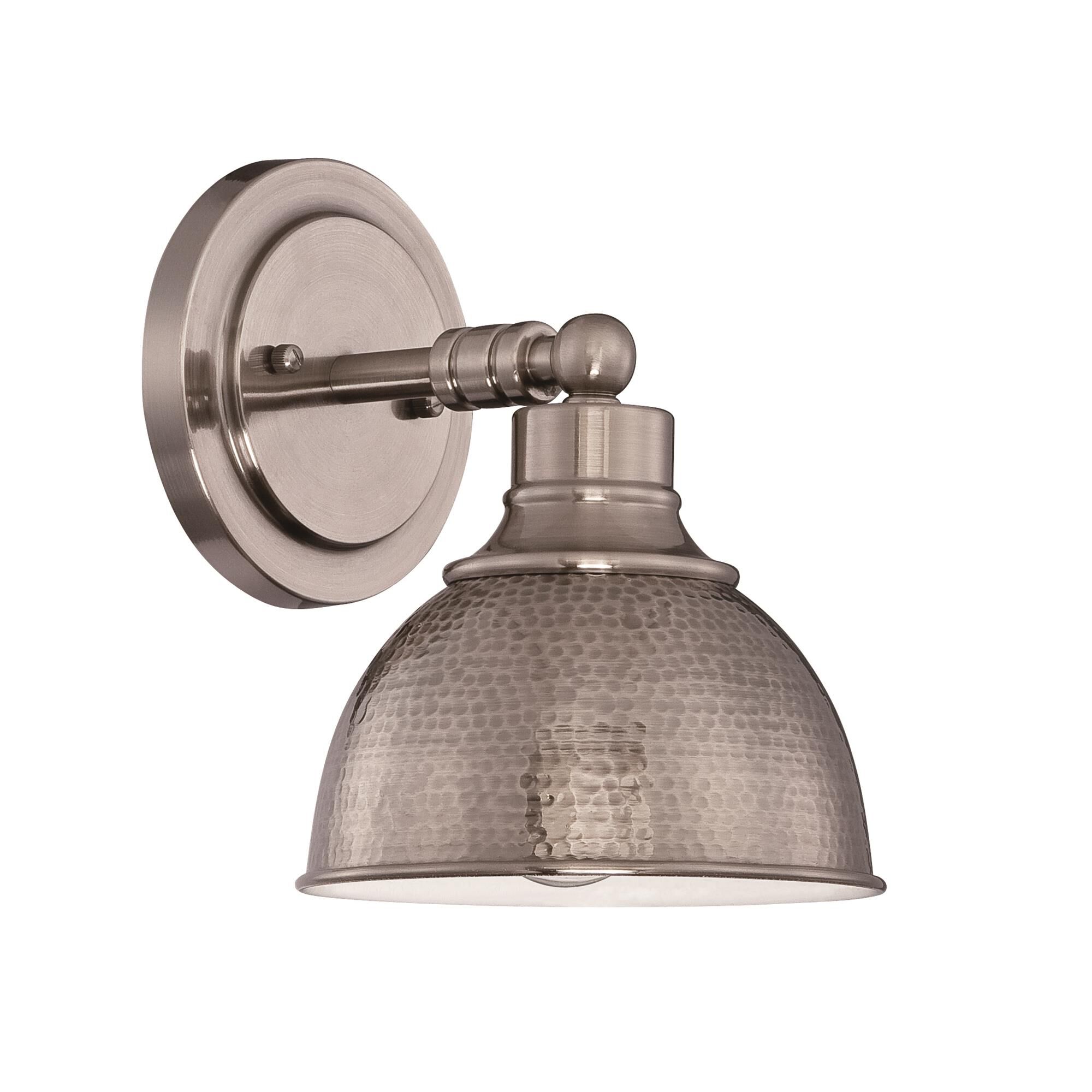 Shown in Antique Nickel finish and Yes glass and Yes shade