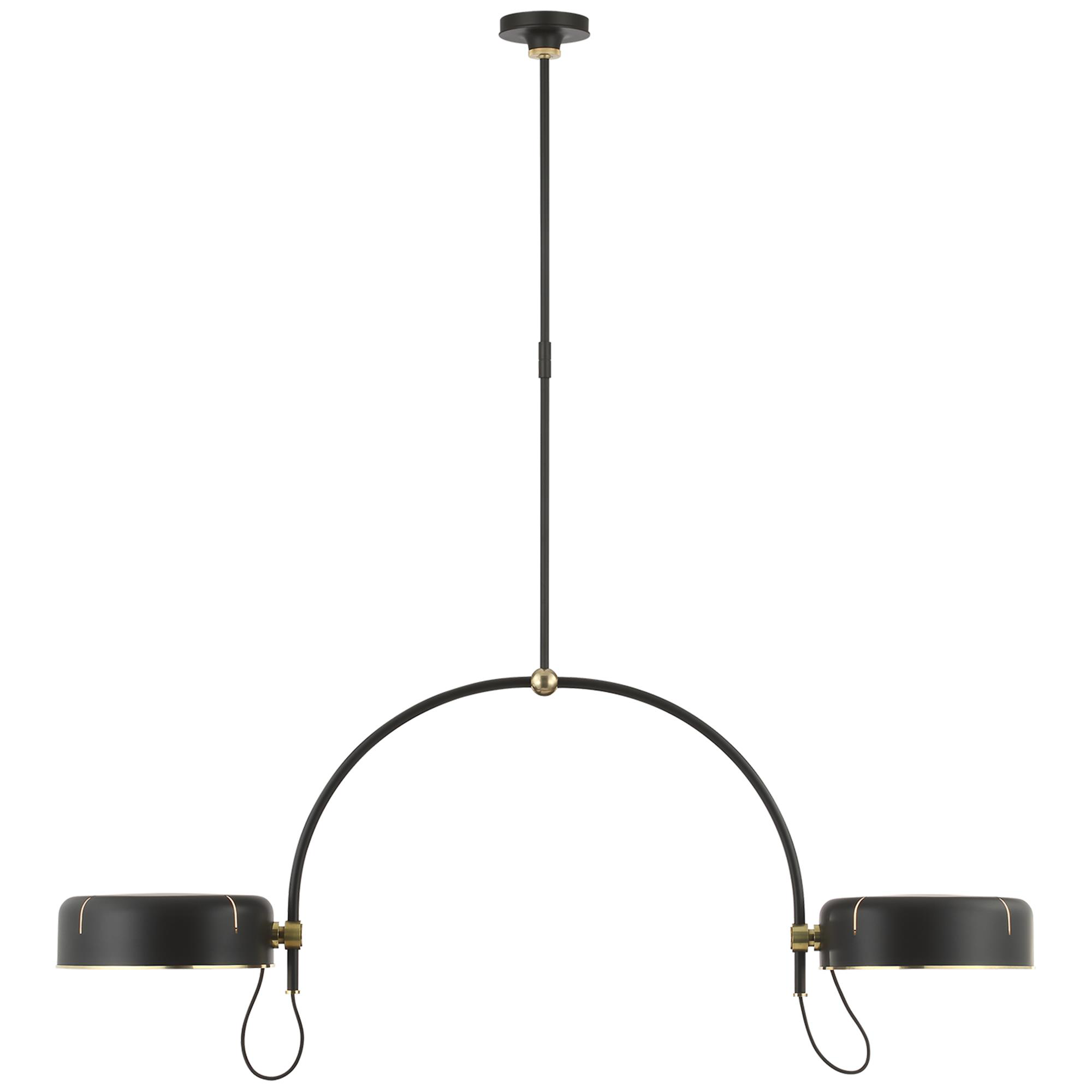 Shown in Modern Iron and Hand-Rubbed Antique Brass finish