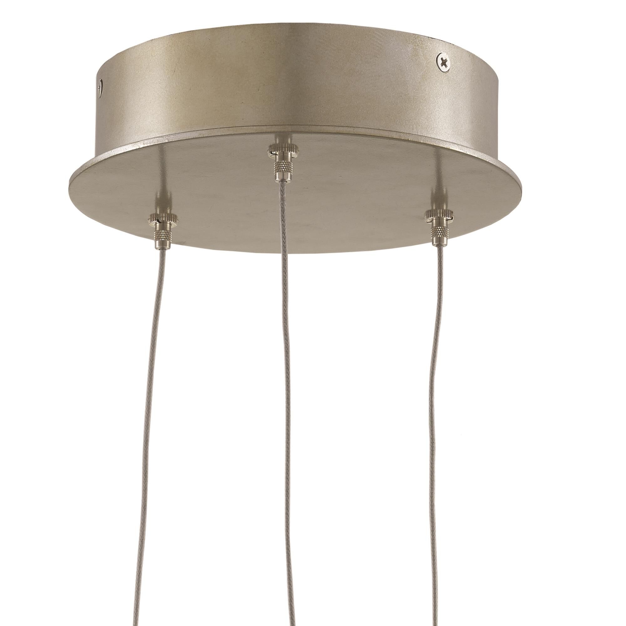Shown in Painted Silver/Antique Brass finish and Brass/Raj Mirror shade
