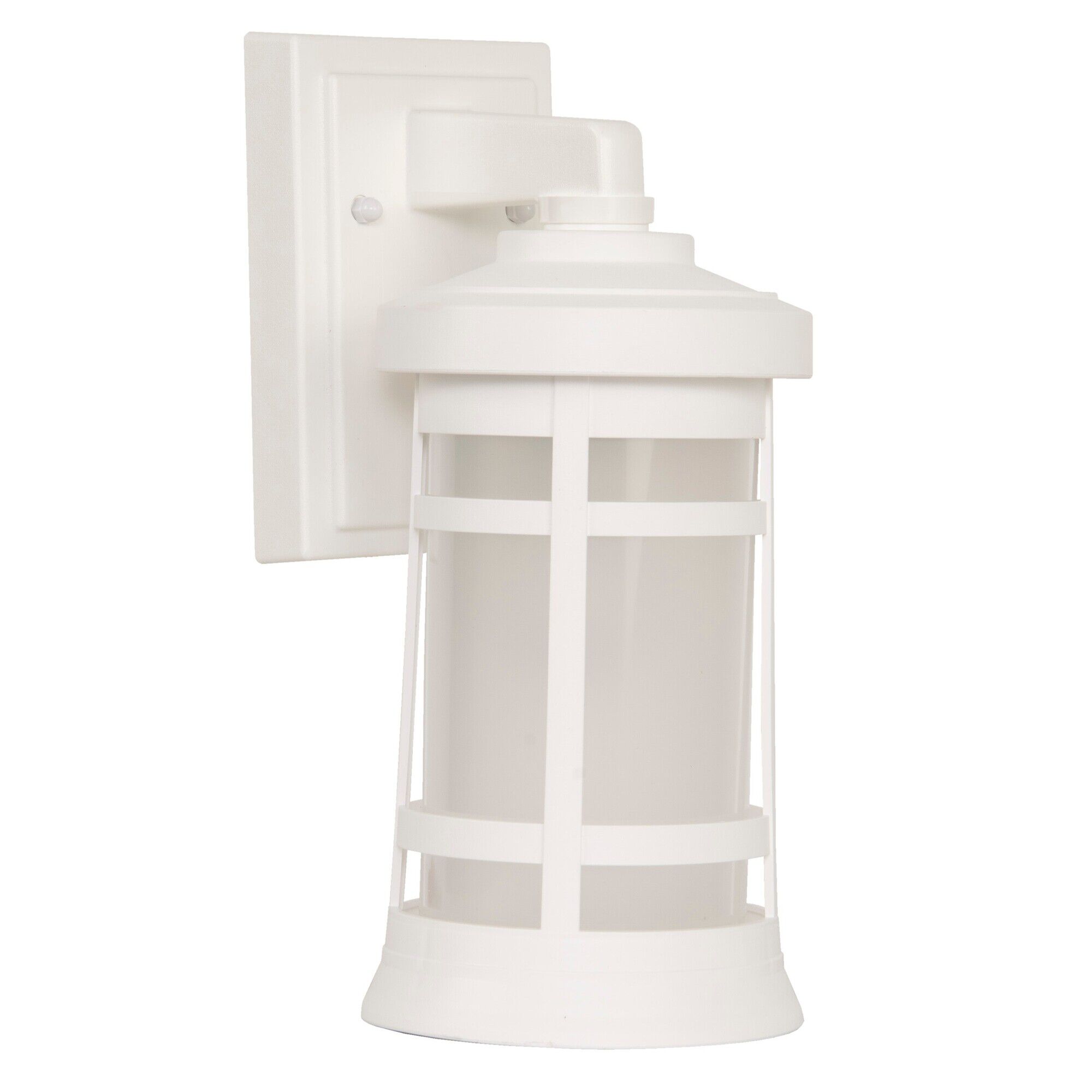 Shown in Textured White finish and Frosted glass and Polycarbonate shade