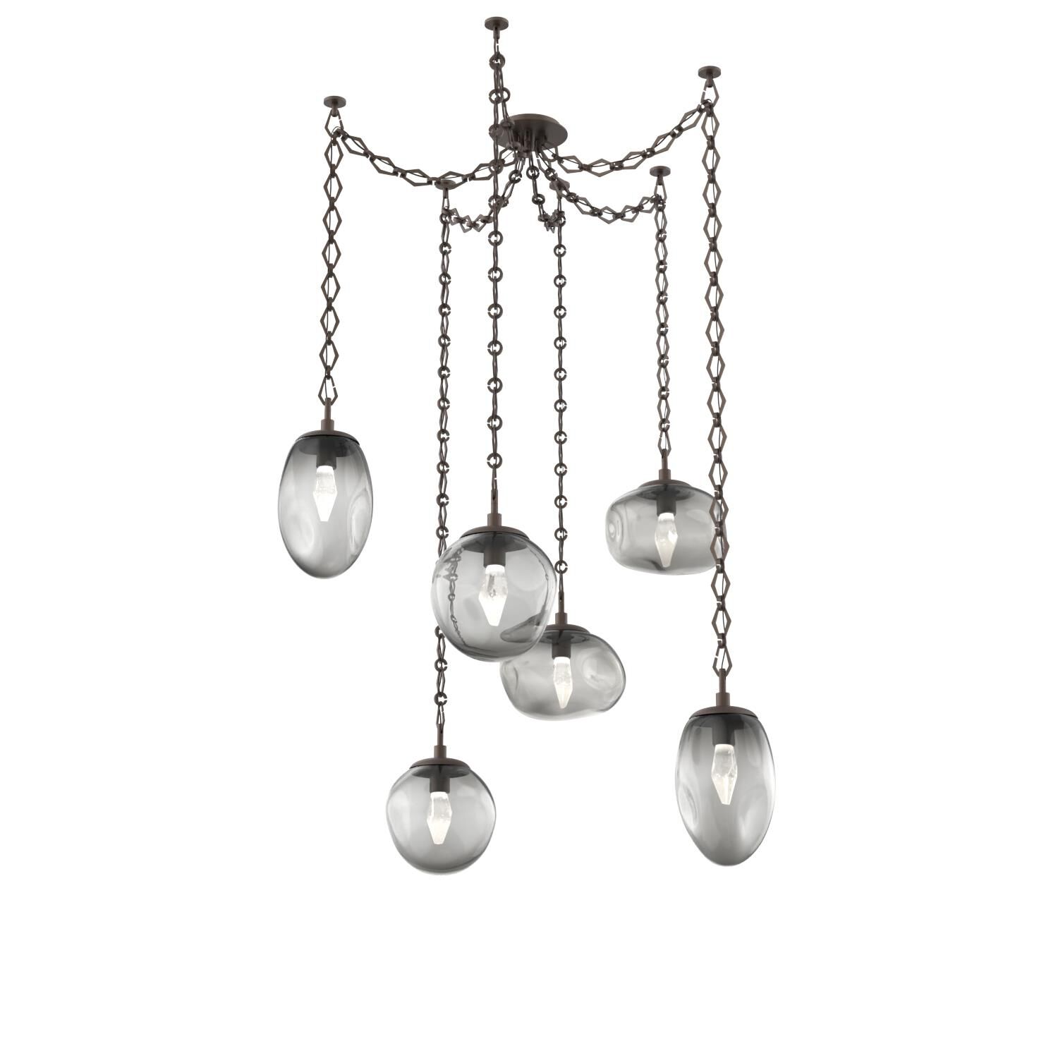Levi Wilson Cosmos 17 Inch Multi Pendant Light by Hammerton Studio