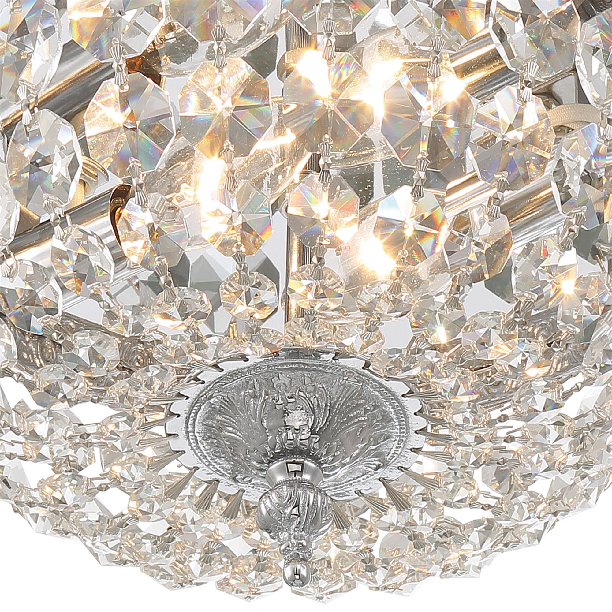 Shown in Polished Chrome finish and Hand Cut Crystal crystal