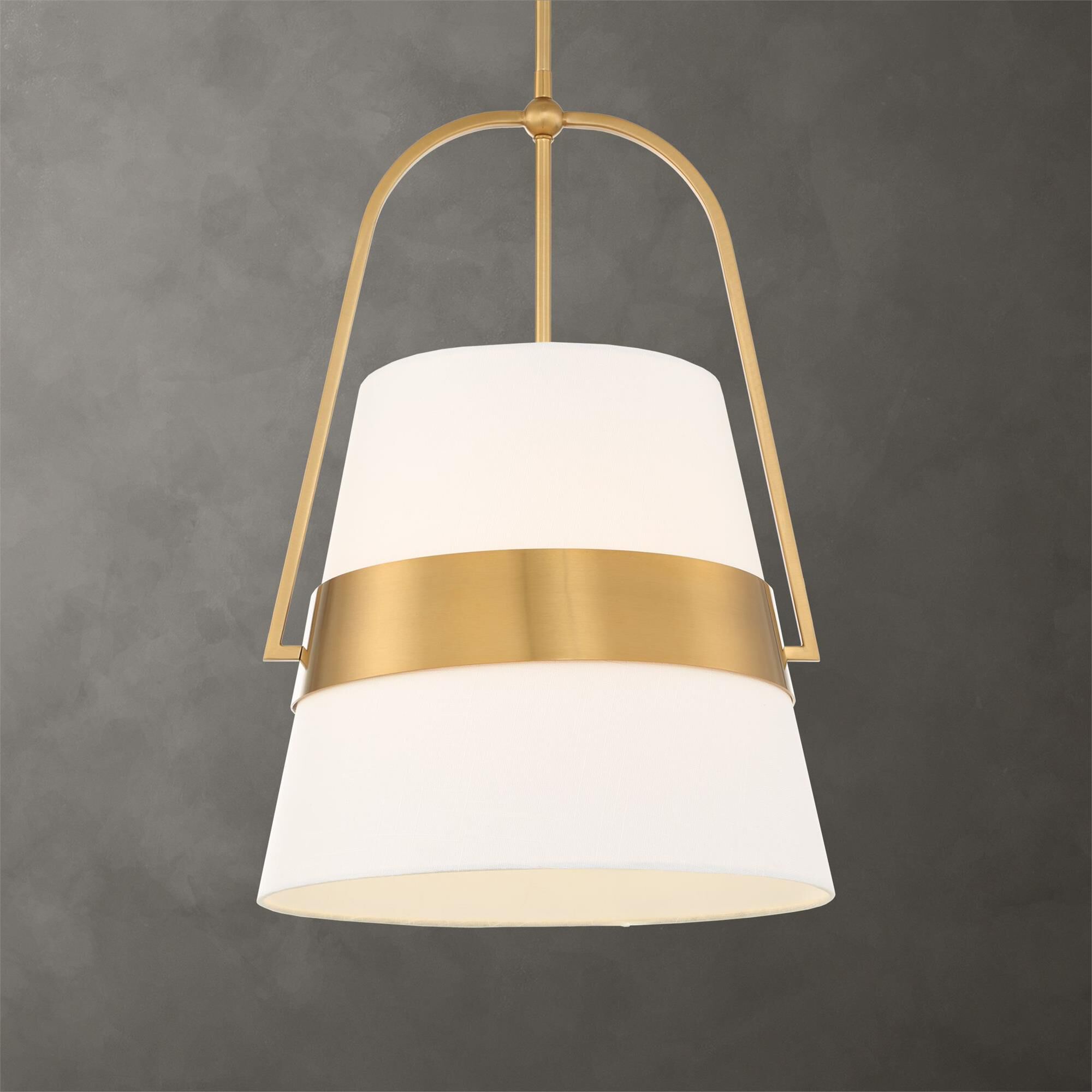 Shown in Brass and White finish