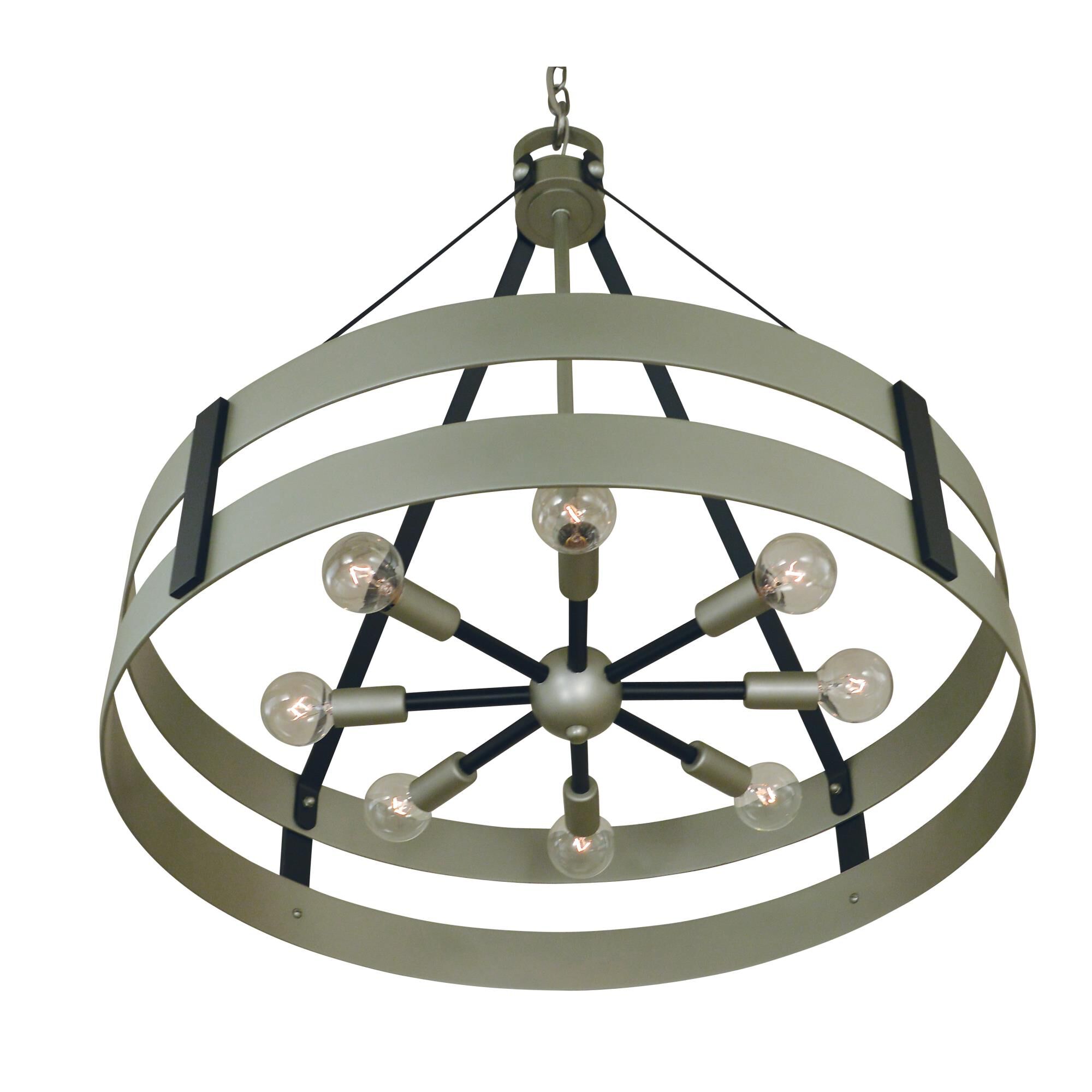 Shown in Satin Pewter-Matte Black finish