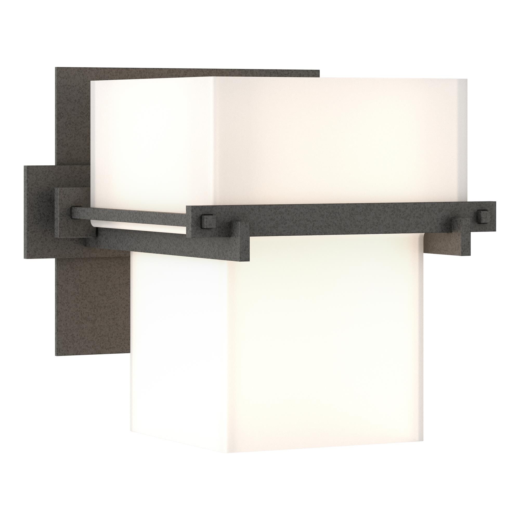 Shown in Natural Iron finish and Opal  glass