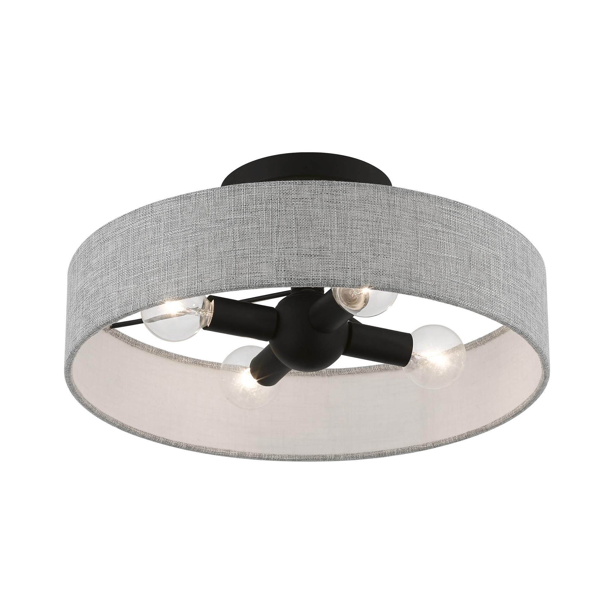 Elmhurst 14 Inch 4 Light Semi Flush Mount by Livex Lighting