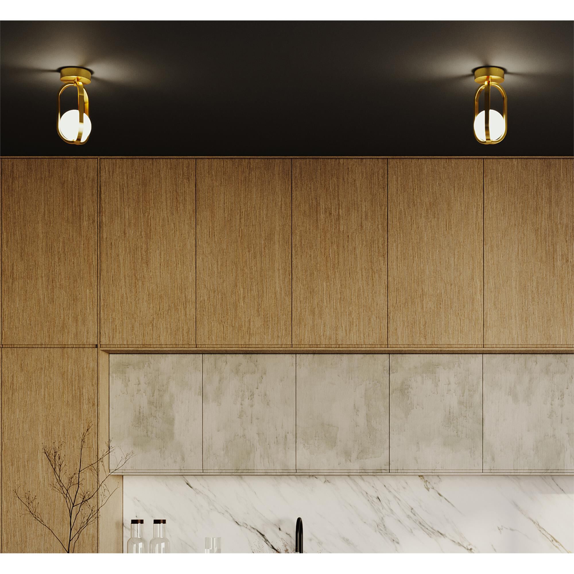 Milan 7 Inch Semi Flush Mount,