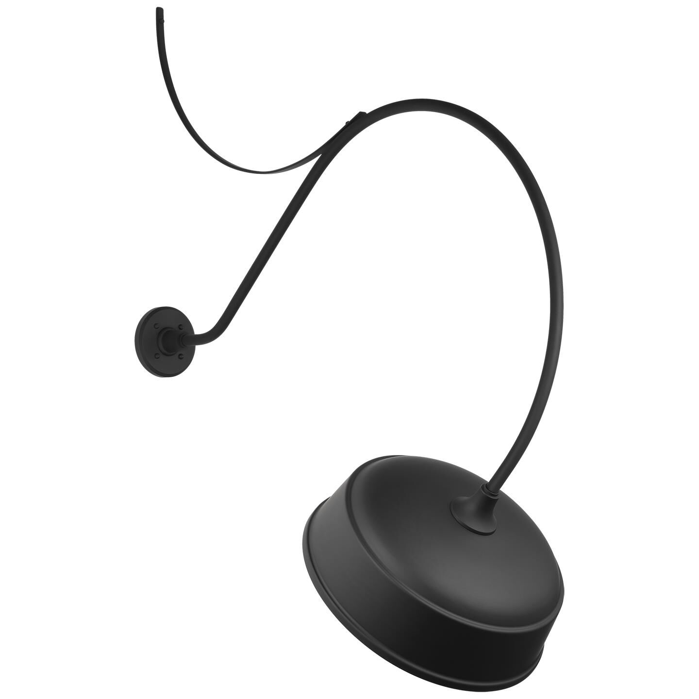 Shown in Matte Black finish and Black shade