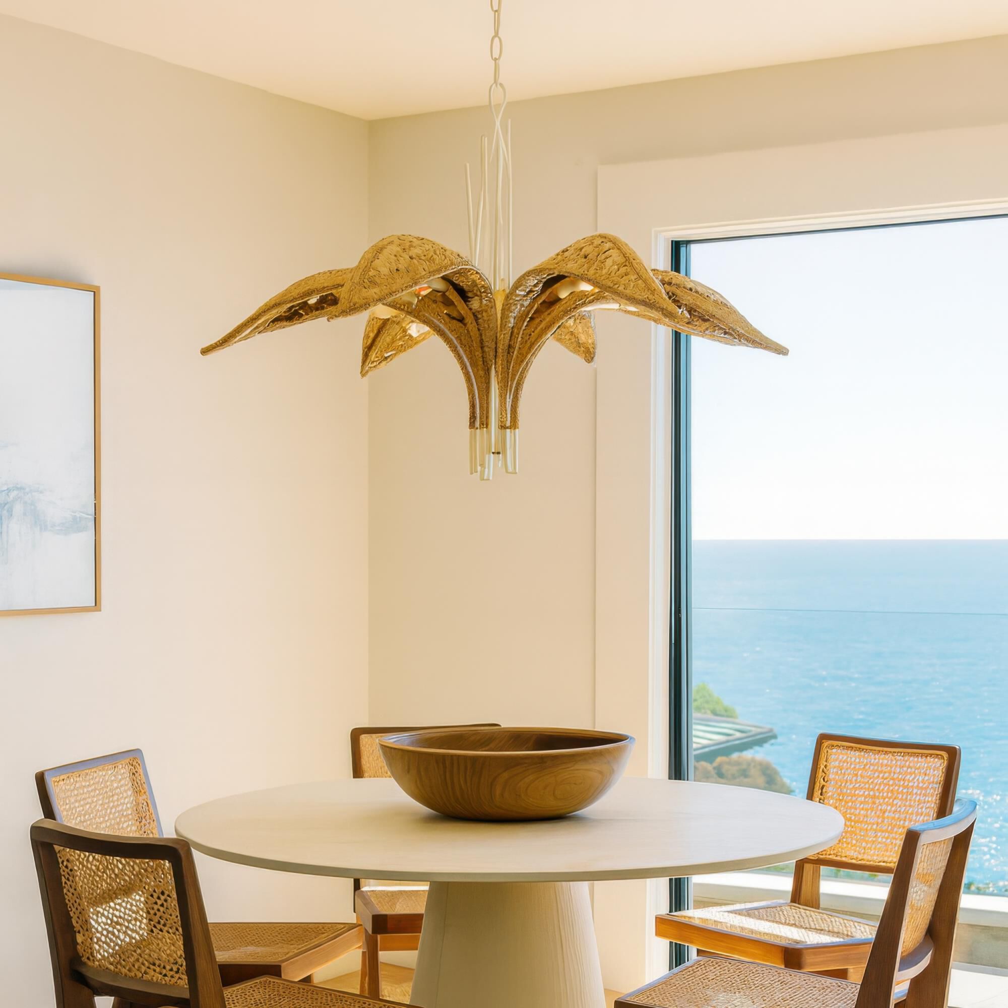 Ron Henderson Century Palm 38 Inch Chandelier by Varaluz