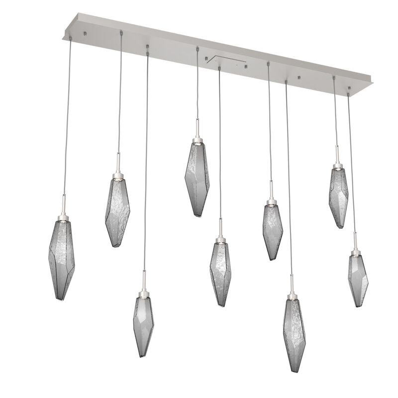 Rock Crystal Linear Suspension Light by Hammerton Studio