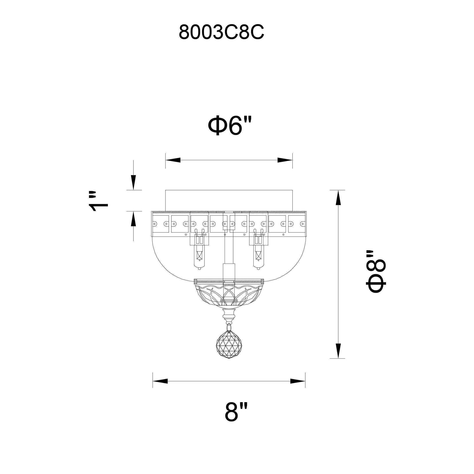 Stefania 8 Inch 2 Light Flush Mount by CWI Lighting