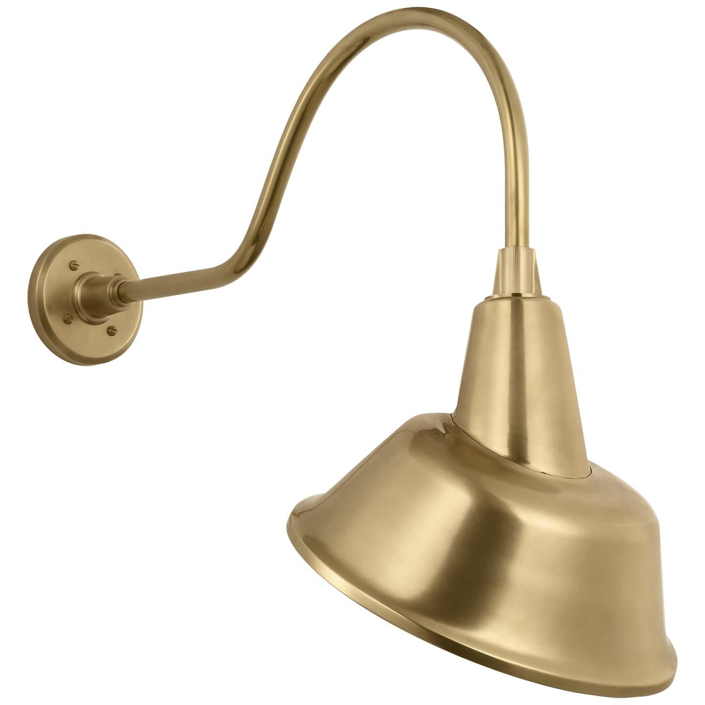 Shown in Hand-Rubbed Antique Brass finish and Gold shade