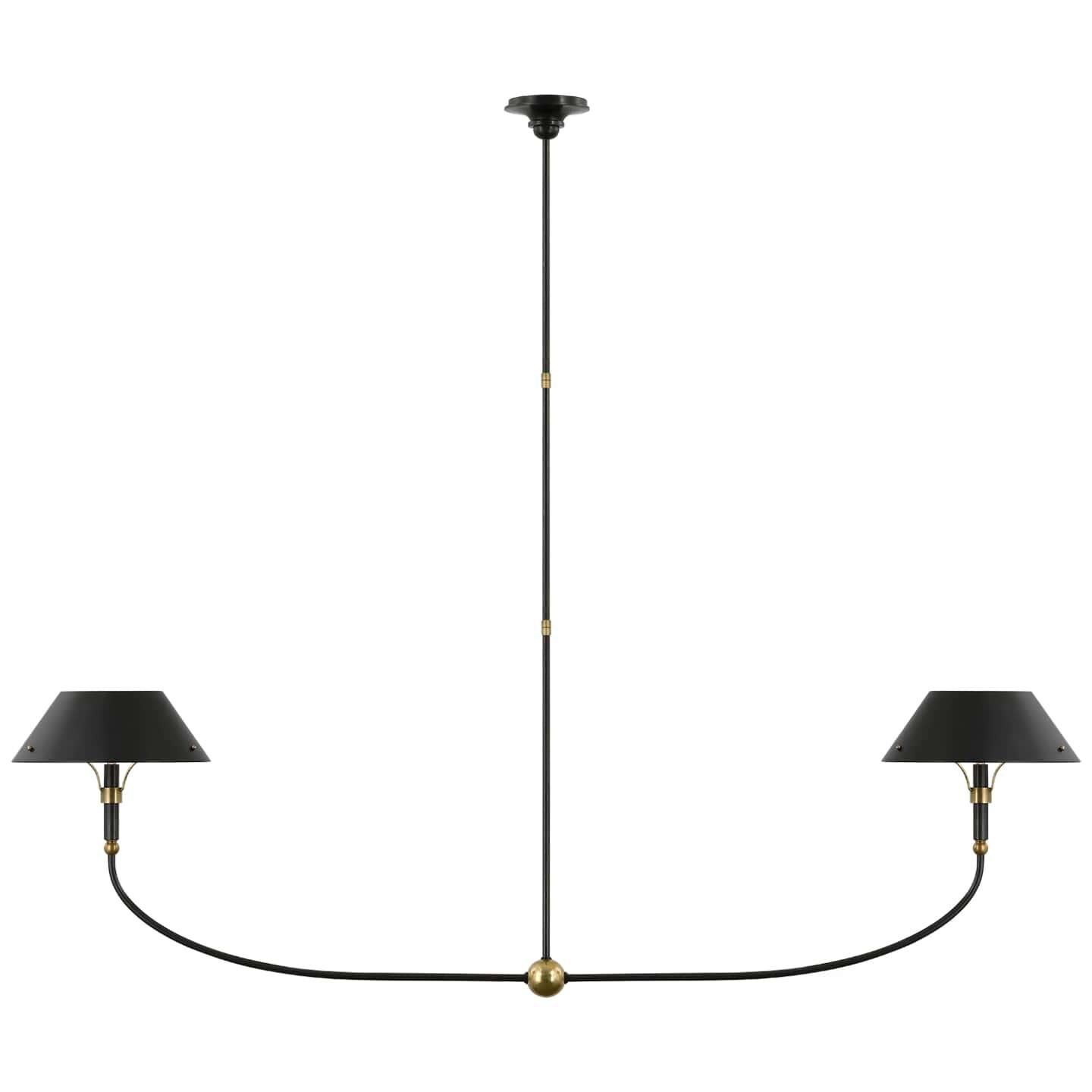 Shown in Bronze and Hand-Rubbed Antique Brass finish and Bronze shade